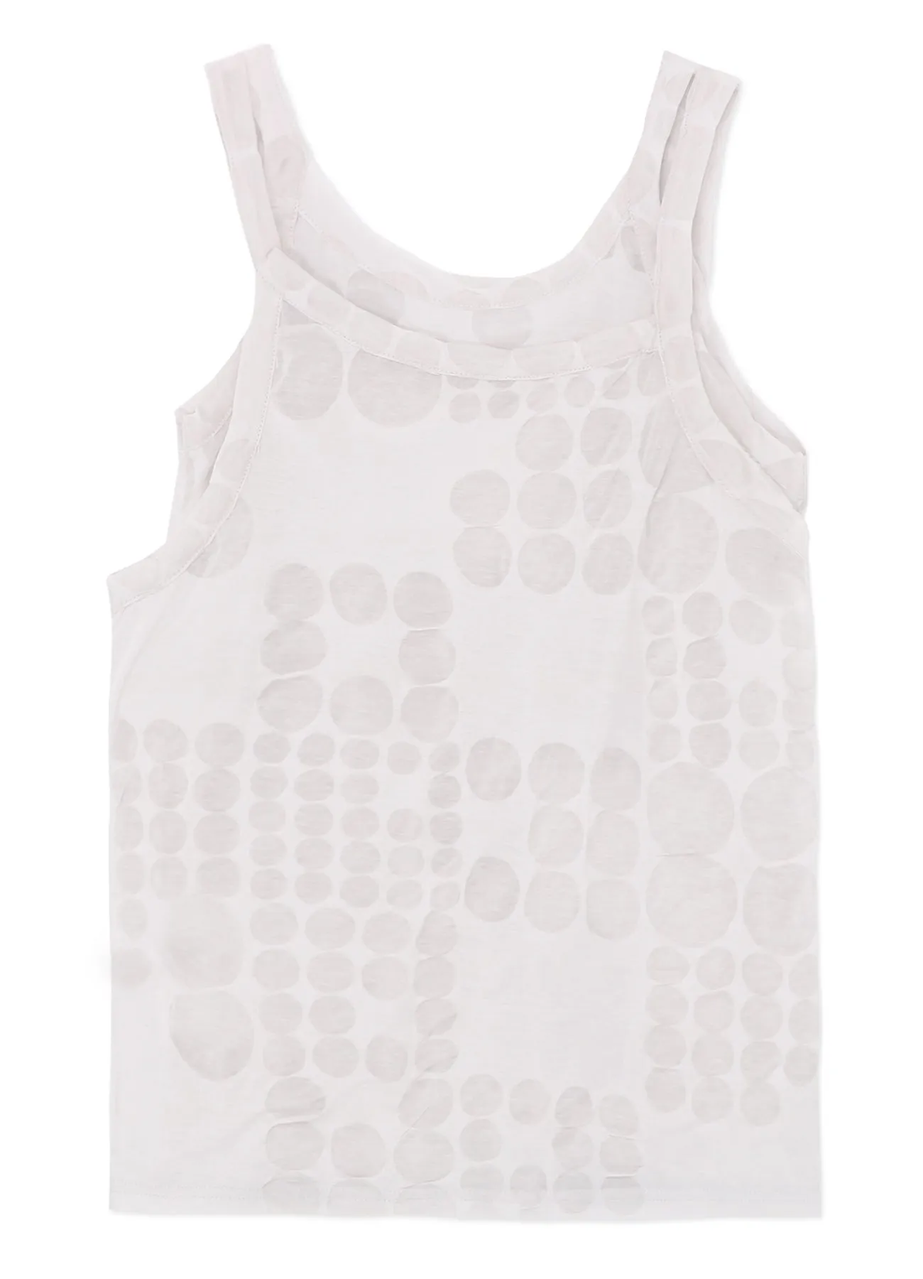 100/- COTTON DOUBLE LAYERED TANK TOP sold by Yohji Yamamoto product image thumbnail 3