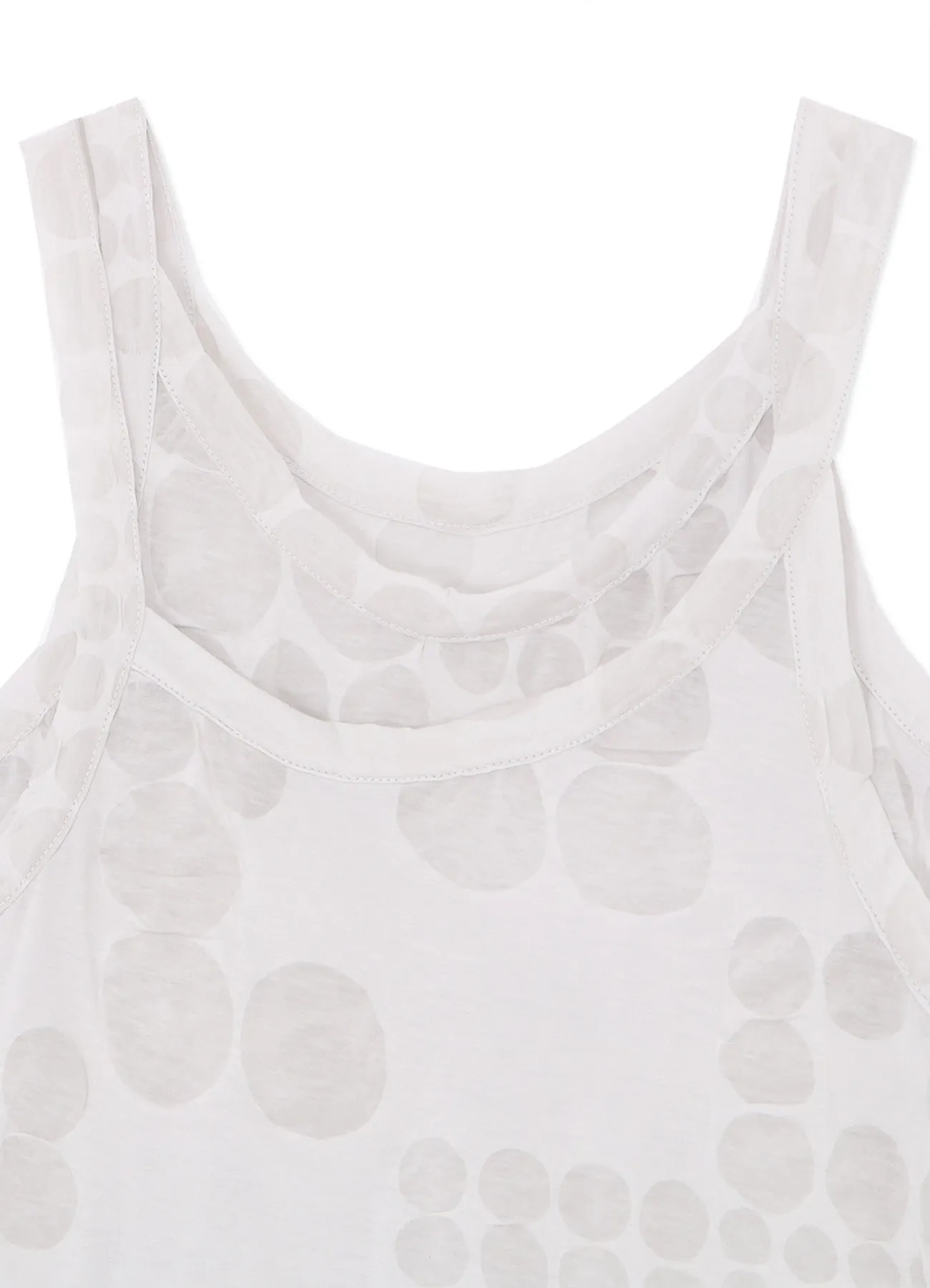 100/- COTTON DOUBLE LAYERED TANK TOP sold by Yohji Yamamoto product image thumbnail 4