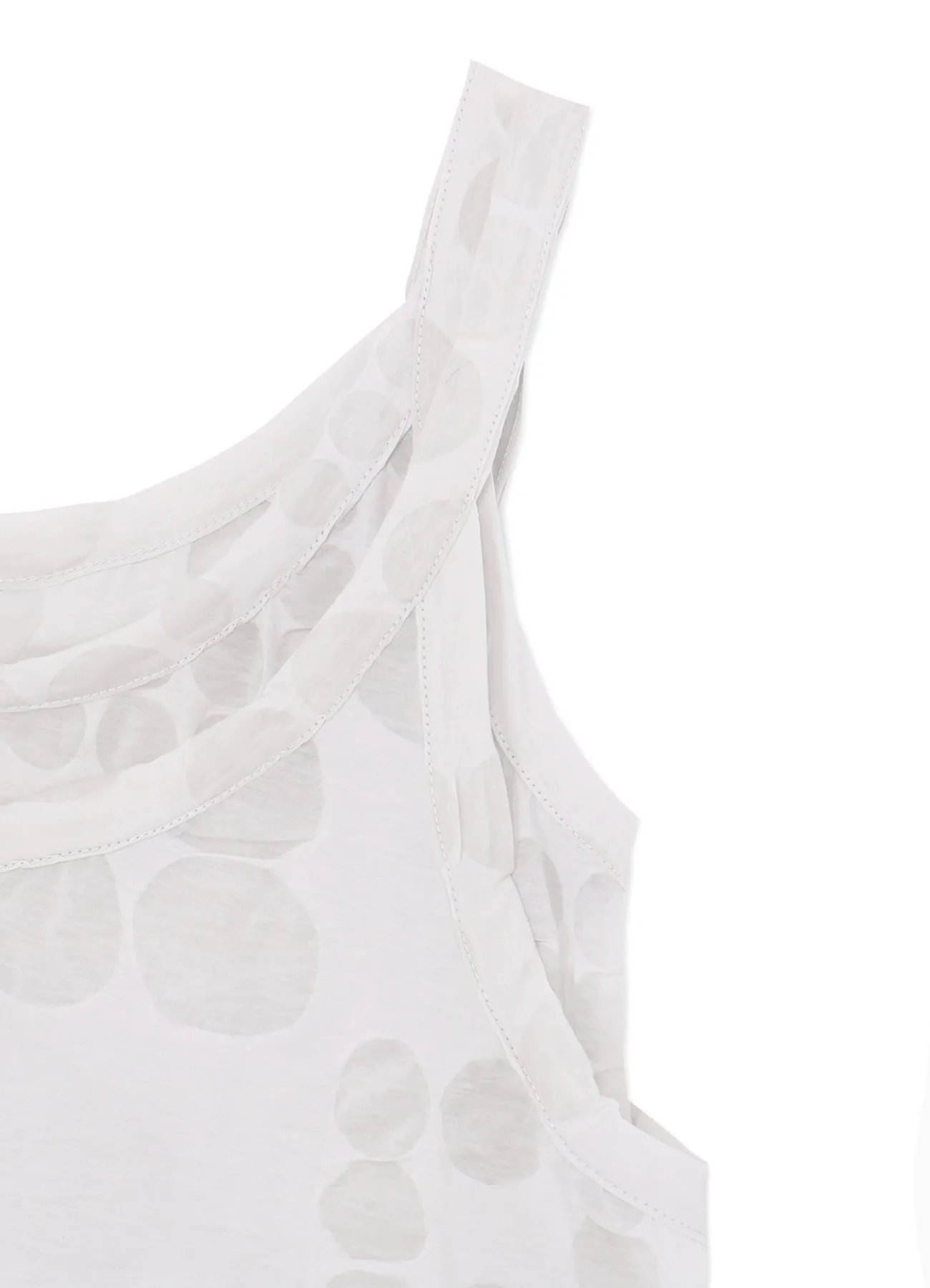 100/- COTTON DOUBLE LAYERED TANK TOP sold by Yohji Yamamoto product image thumbnail 5