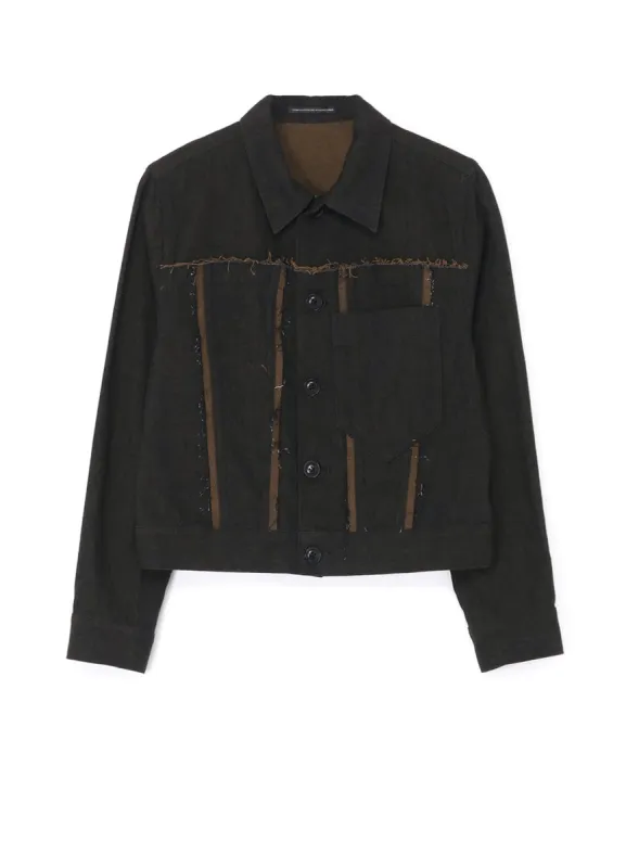 10oz DENIM PANELLED JACKET made by Yohji Yamamoto