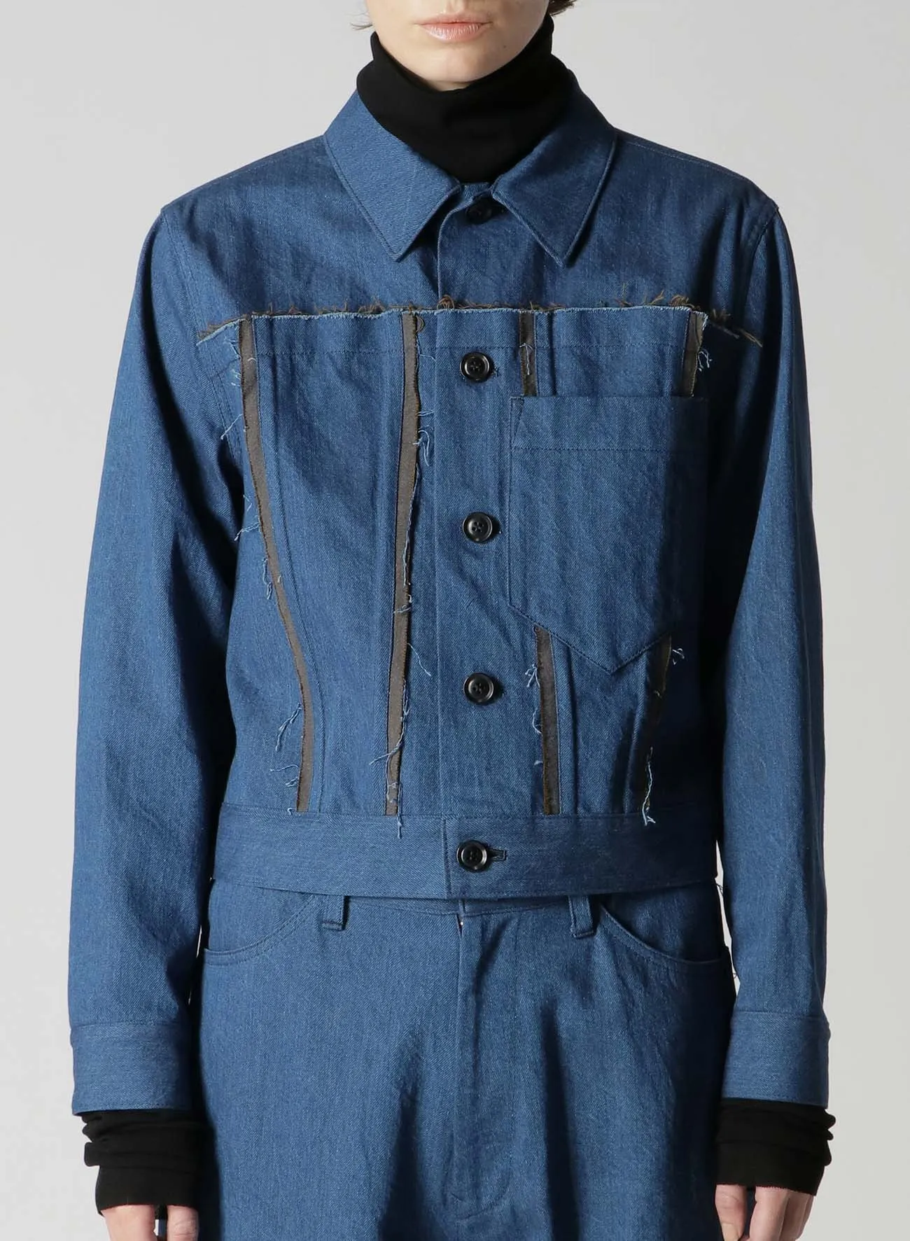 10oz DENIM PANELLED JACKET sold by Yohji Yamamoto product image thumbnail 5