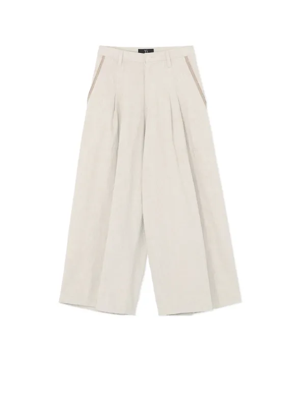 10oz DENIM DOUBLE PLEATED WIDE LEG PANTS sold by Yohji Yamamoto