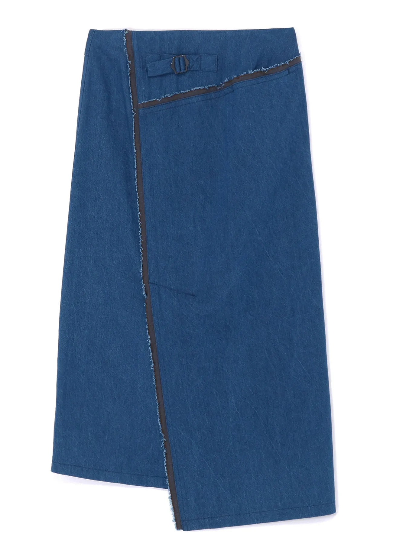 10oz DENIM PANELLED WRAP SKIRT sold by Yohji Yamamoto product image thumbnail 3