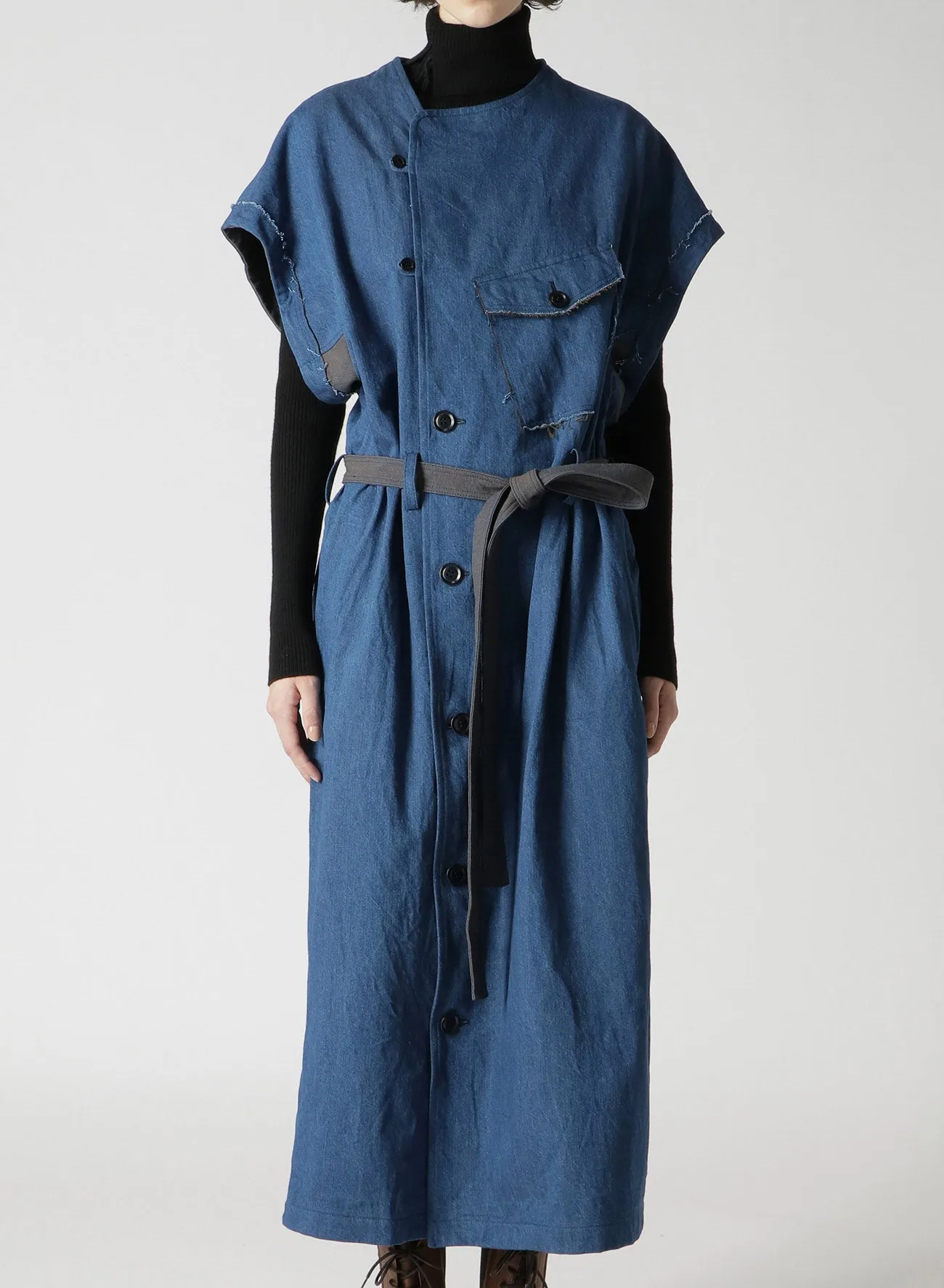 10oz DENIM SURGICAL GOWN DRESS sold by Yohji Yamamoto product image thumbnail 4