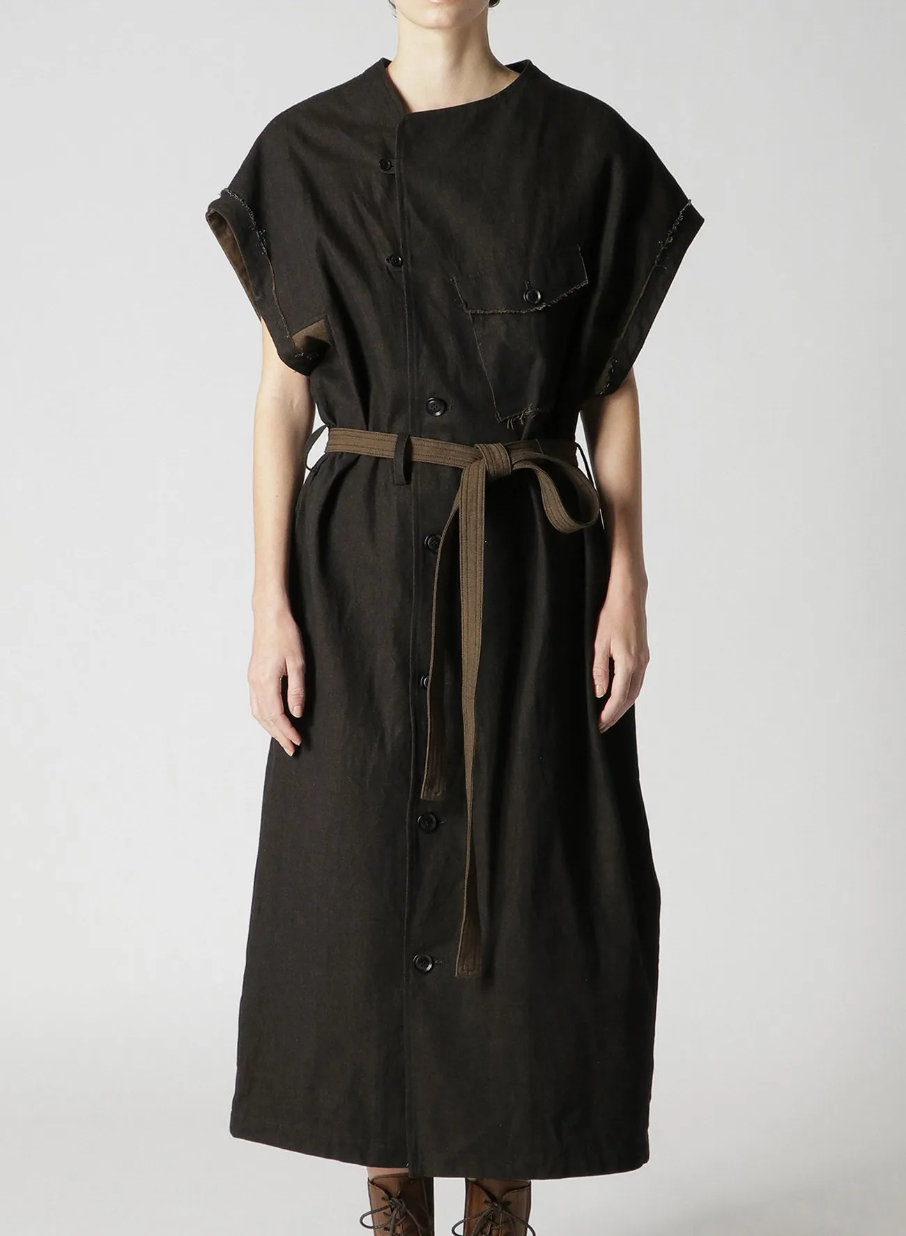 10oz DENIM SURGICAL GOWN DRESS sold by Yohji Yamamoto product image thumbnail 4