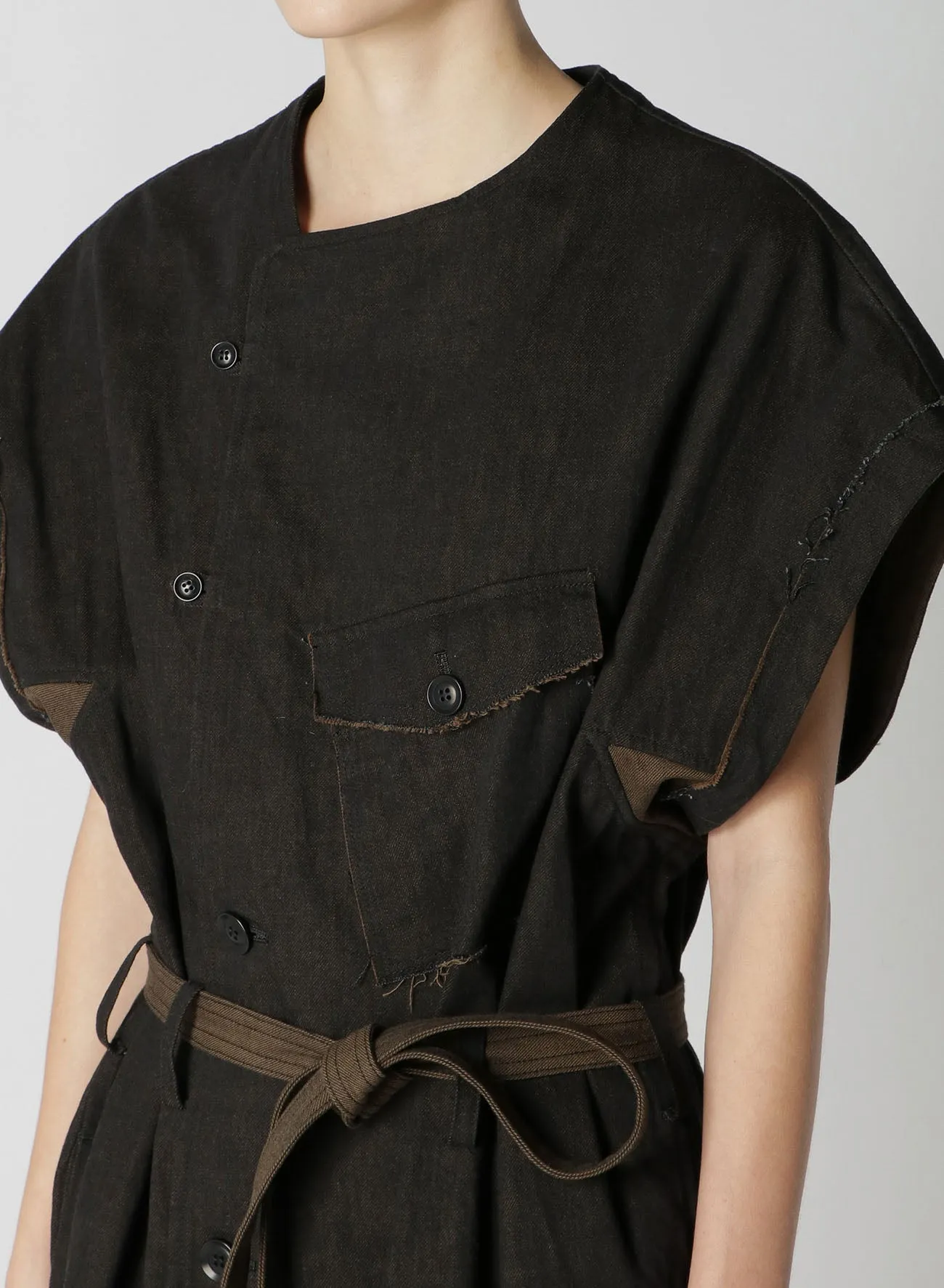10oz DENIM SURGICAL GOWN DRESS sold by Yohji Yamamoto product image thumbnail 5