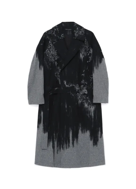 1/14 FLANNEL FLOWER PRINT BELTED COAT sold by Yohji Yamamoto