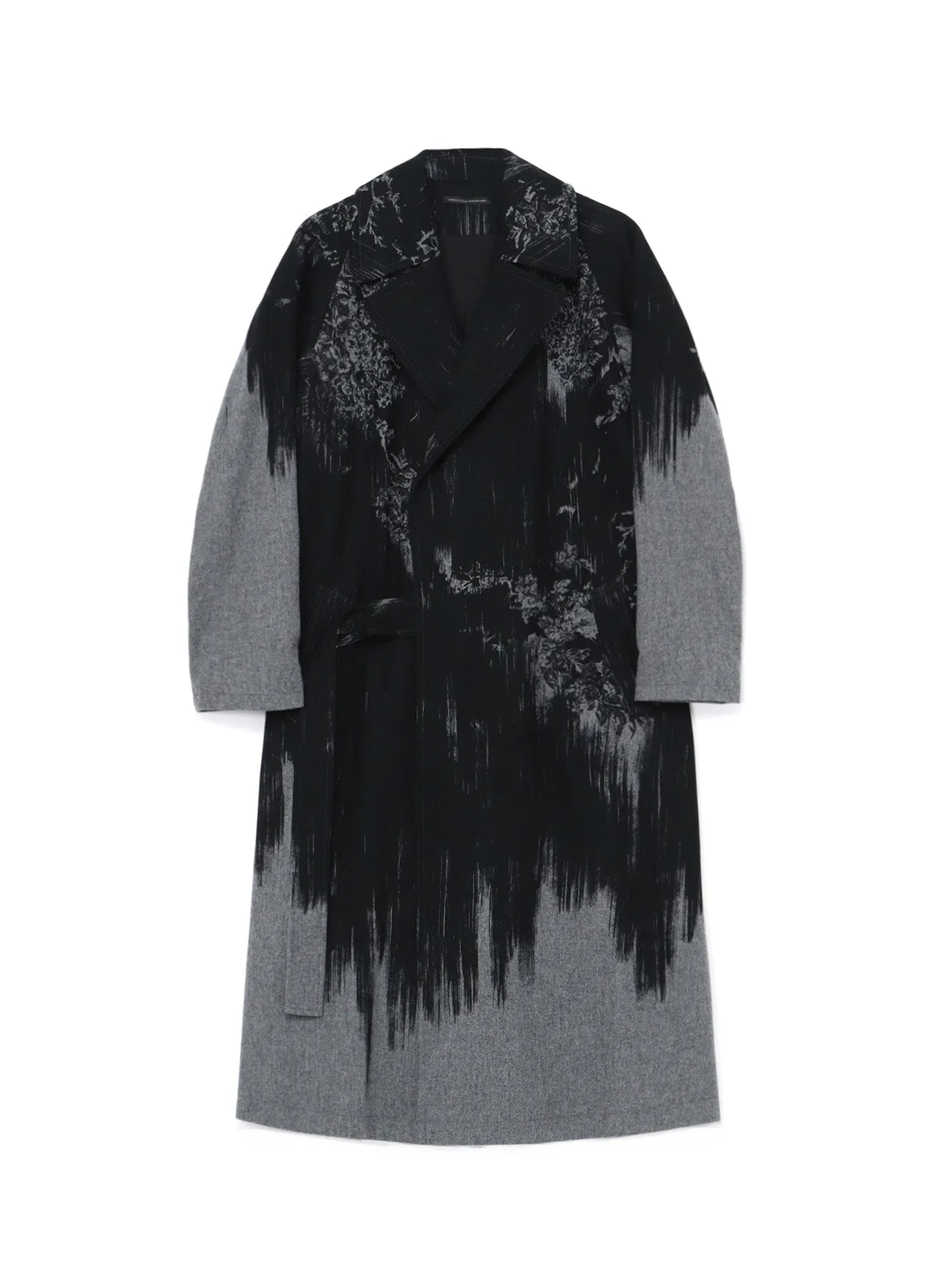 1/14 FLANNEL FLOWER PRINT BELTED COAT sold by Yohji Yamamoto