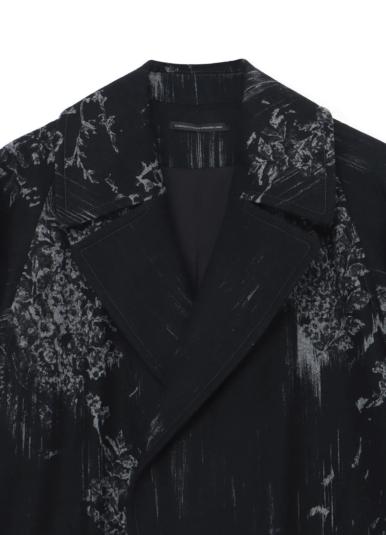 1/14 FLANNEL FLOWER PRINT BELTED COAT sold by Yohji Yamamoto product image thumbnail 4