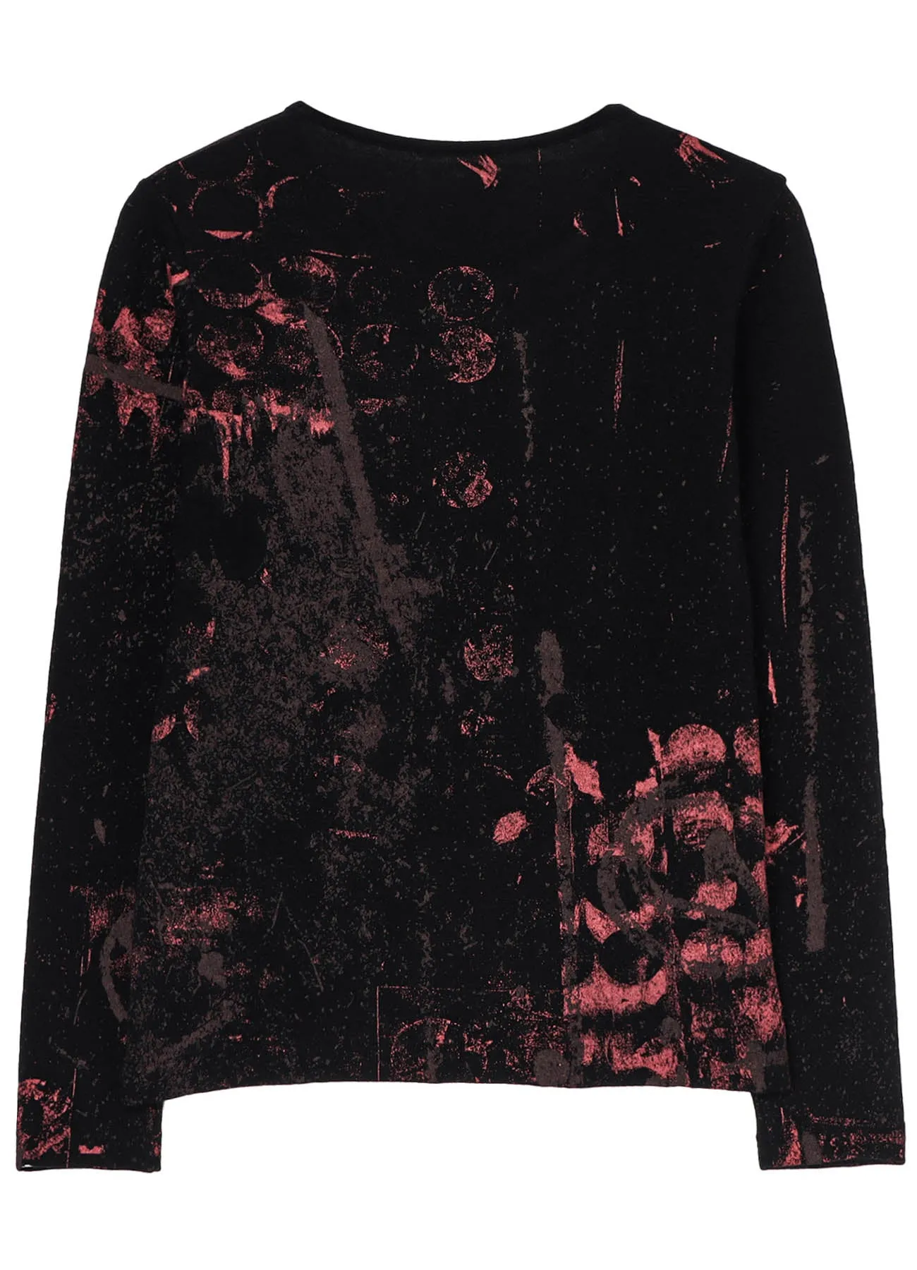 1/26 JERSEY GRAFFITI PRINT ROUND NECK LONG SLEEVE T sold by Yohji Yamamoto product image thumbnail 3