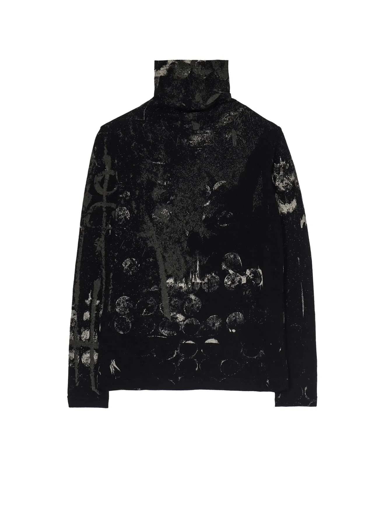 1/26 JERSEY GRAFFITI PRINT HIGHT NECK LONG SLEEVE T sold by Yohji Yamamoto