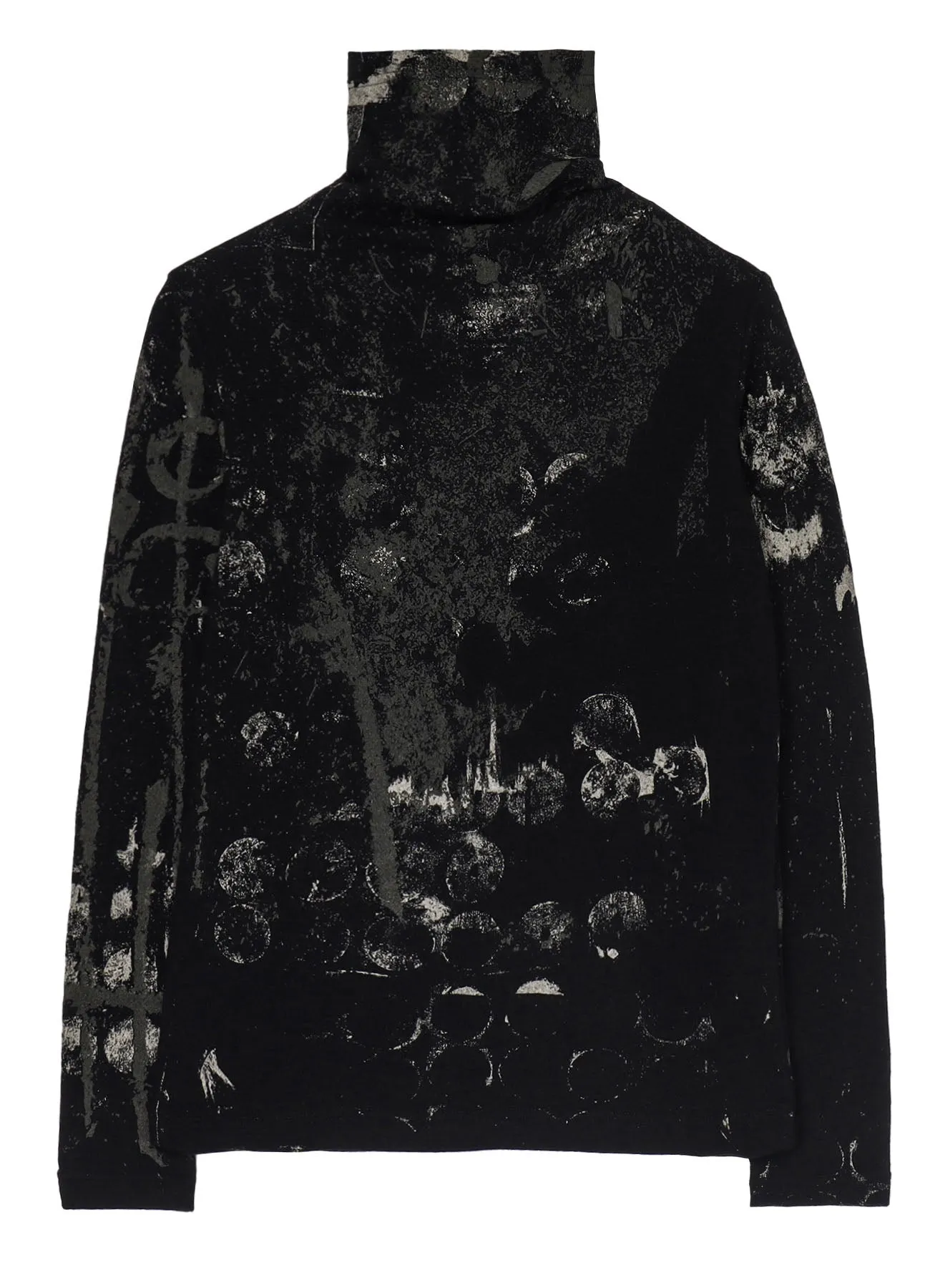1/26 JERSEY GRAFFITI PRINT HIGHT NECK LONG SLEEVE T sold by Yohji Yamamoto product image thumbnail 2