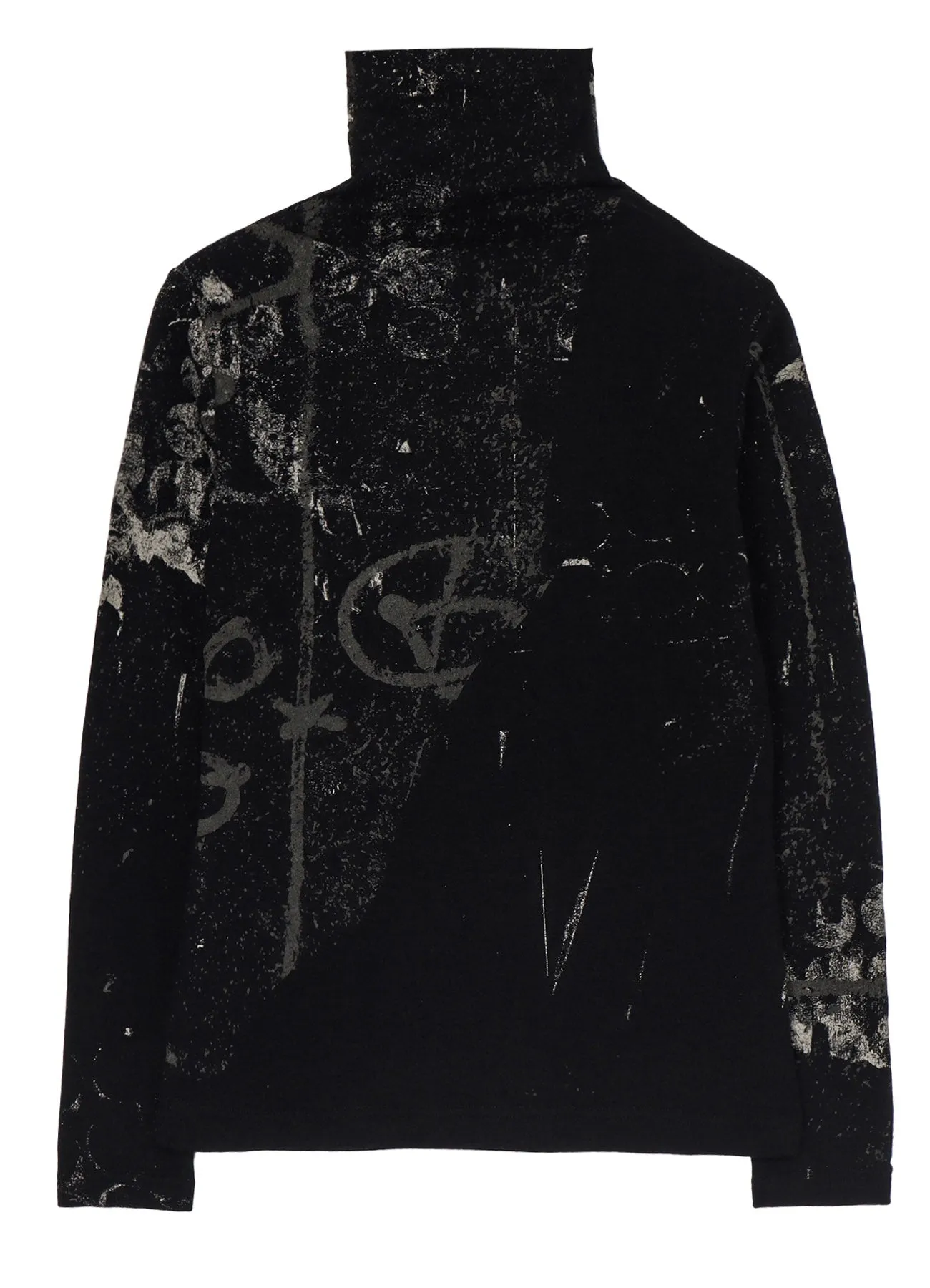 1/26 JERSEY GRAFFITI PRINT HIGHT NECK LONG SLEEVE T sold by Yohji Yamamoto product image thumbnail 3