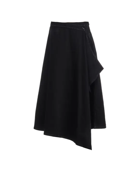 10OZ DENIM FLARE WRAP SKIRT sold by Yohji Yamamoto