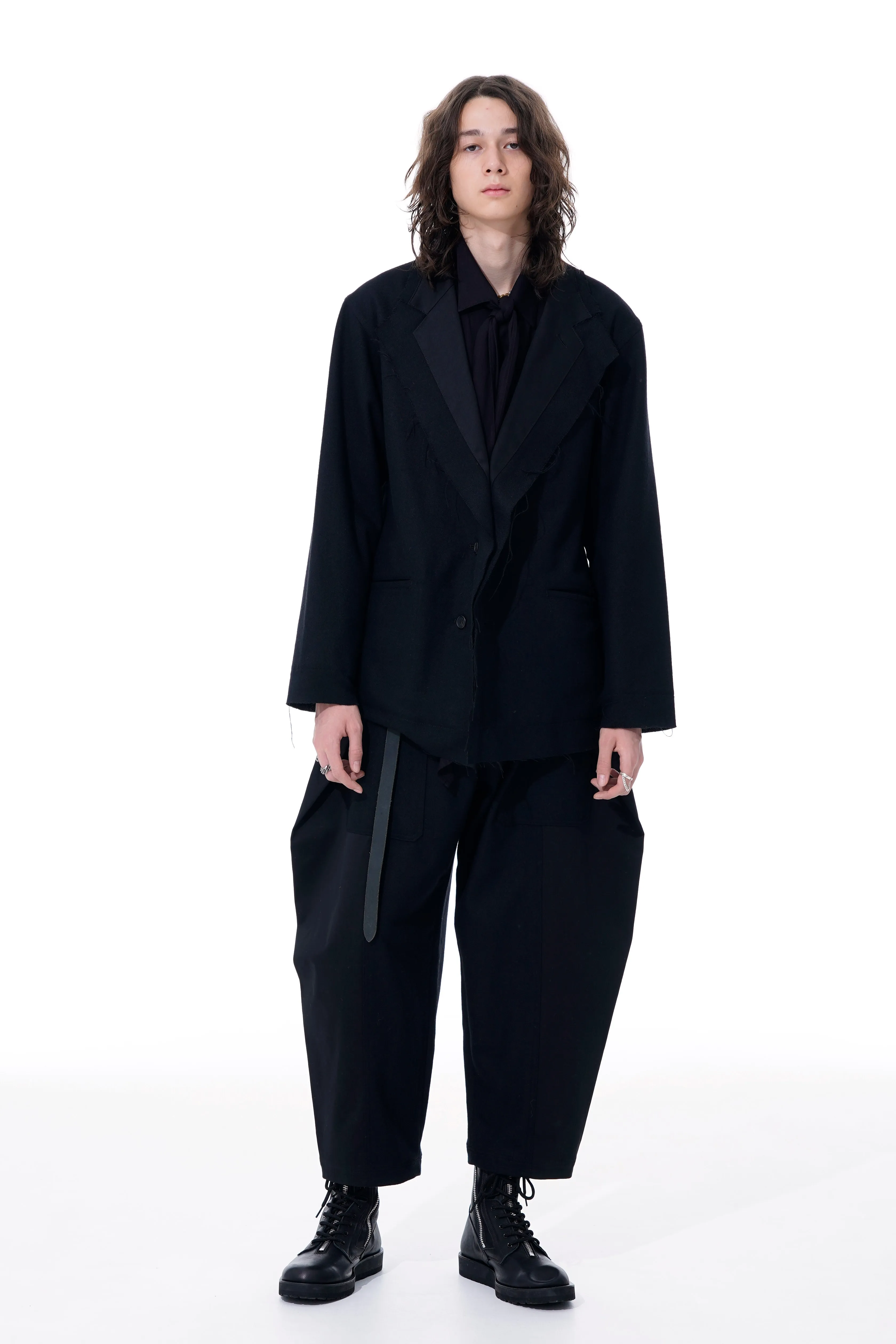 1/10 FLANNEL WAIST ADJUSTABLE VERTICAL JOINT PANTS sold by Yohji Yamamoto product image thumbnail 2