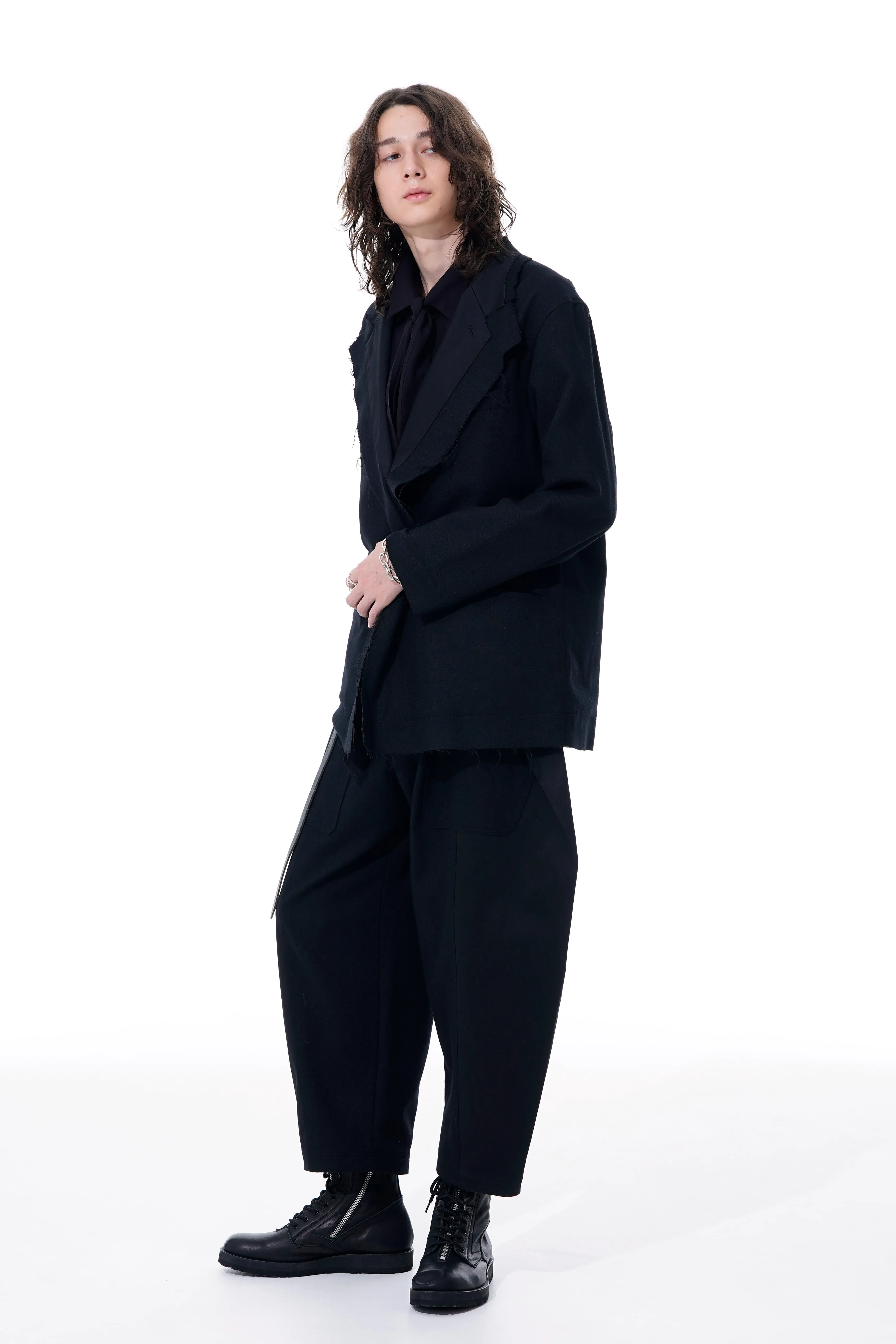 1/10 FLANNEL WAIST ADJUSTABLE VERTICAL JOINT PANTS sold by Yohji Yamamoto product image thumbnail 3
