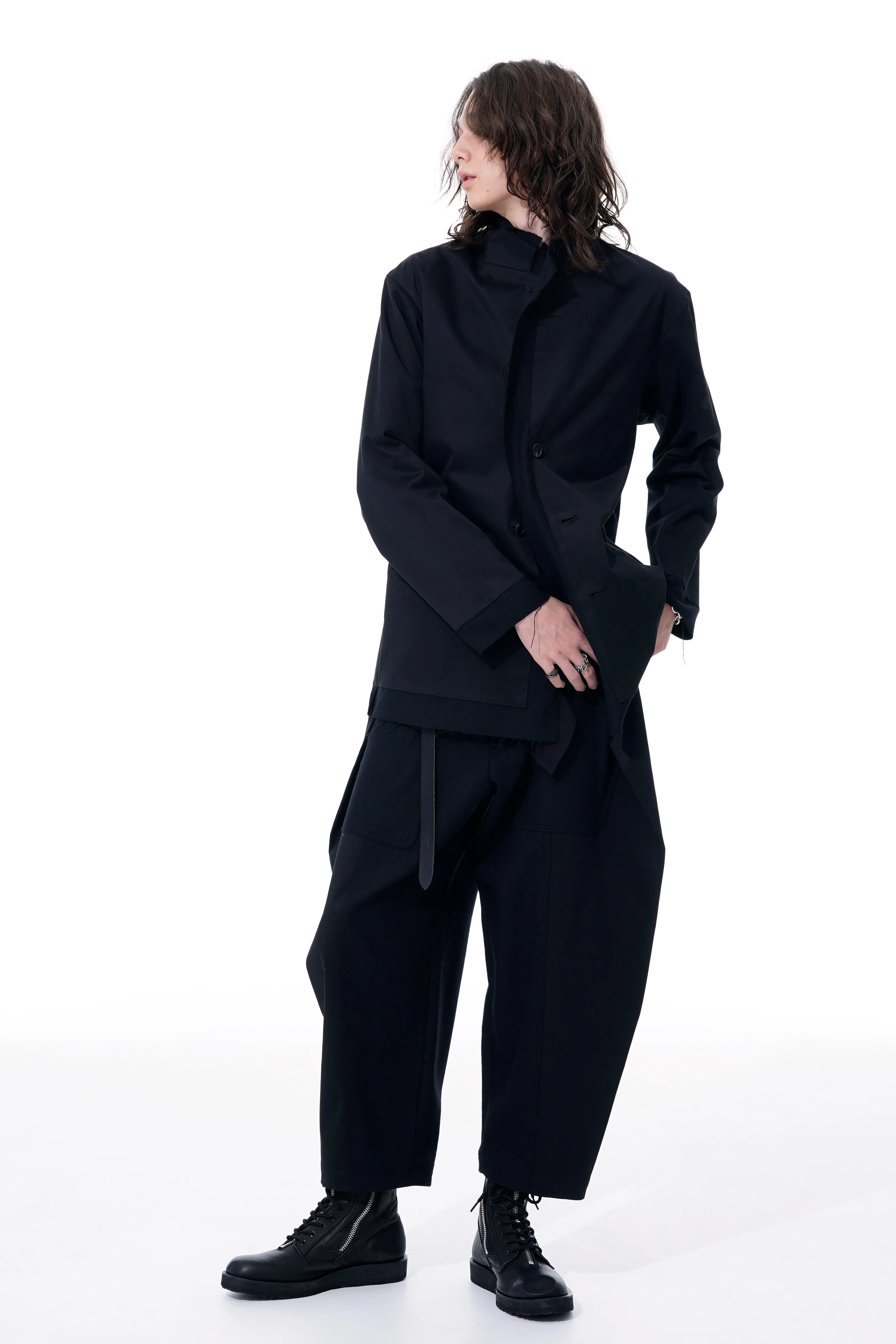 1/10 FLANNEL WAIST ADJUSTABLE VERTICAL JOINT PANTS sold by Yohji Yamamoto product image thumbnail 5