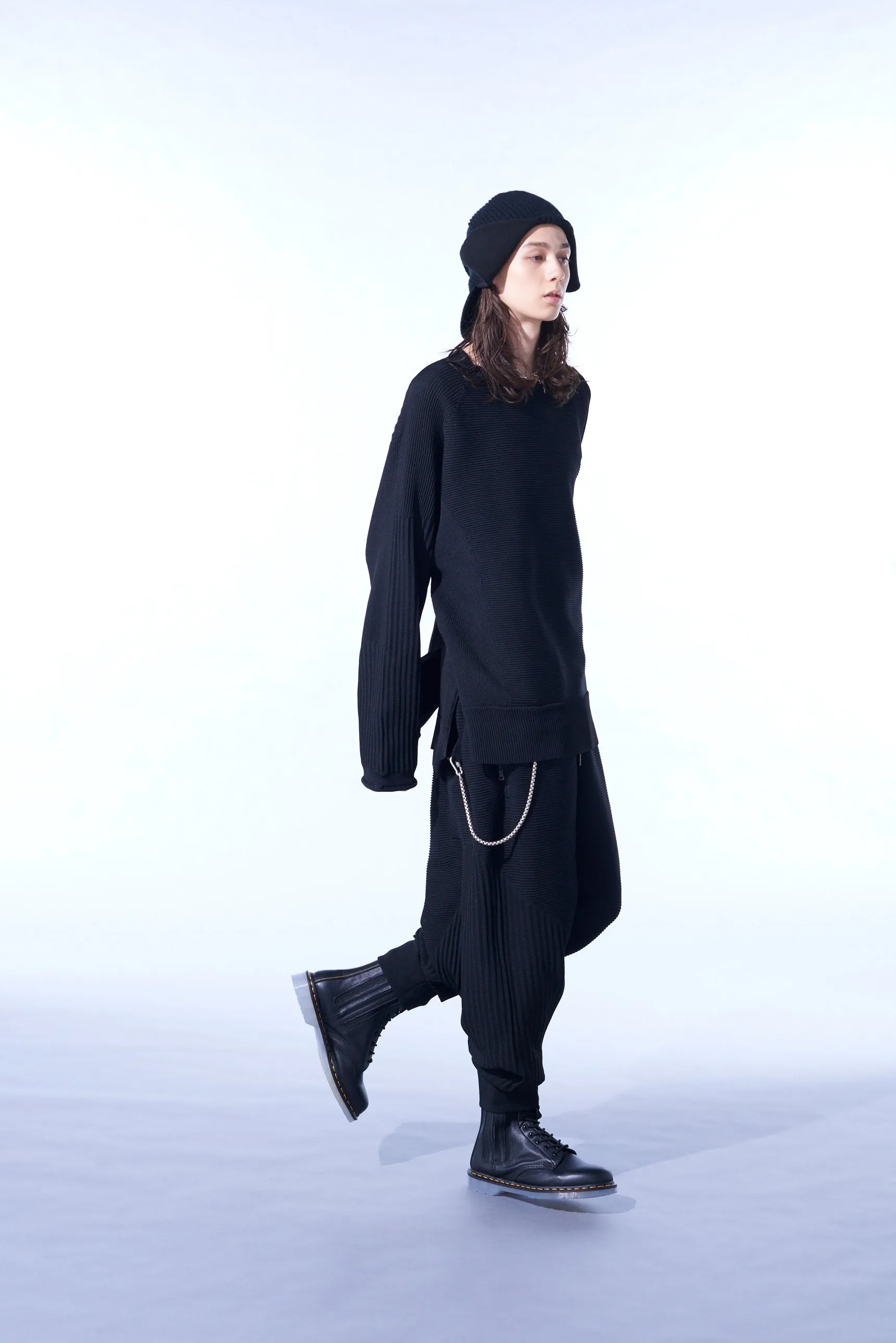 12G SPRITZY PLAIN STITCHES HEM RIB KNIT SARUEL PANTS sold by Yohji Yamamoto product image thumbnail 5
