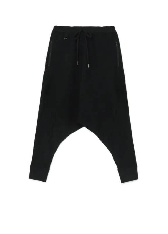12G SPRITZY PLAIN STITCHES HEM RIB KNIT SARUEL PANTS sold by Yohji Yamamoto