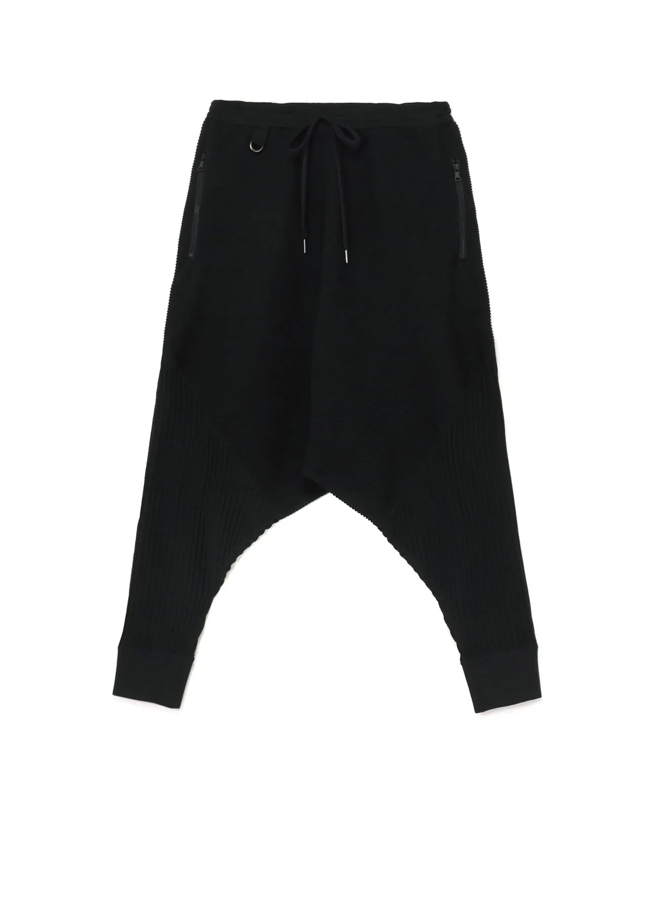 12G SPRITZY PLAIN STITCHES HEM RIB KNIT SARUEL PANTS sold by Yohji Yamamoto