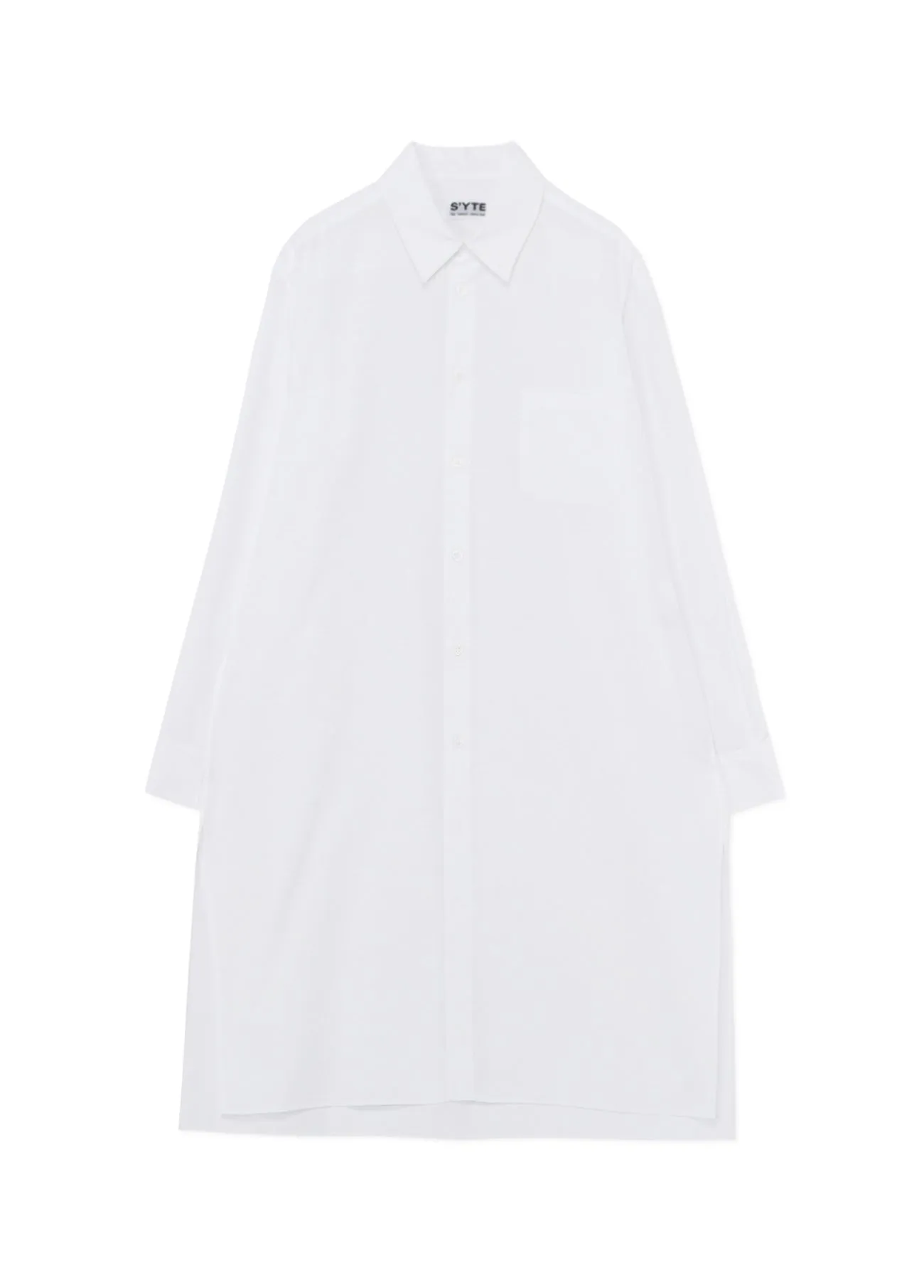 100/2 BROAD REGULAR COLLAR LOOSE FIT LONG SHIRT sold by Yohji Yamamoto