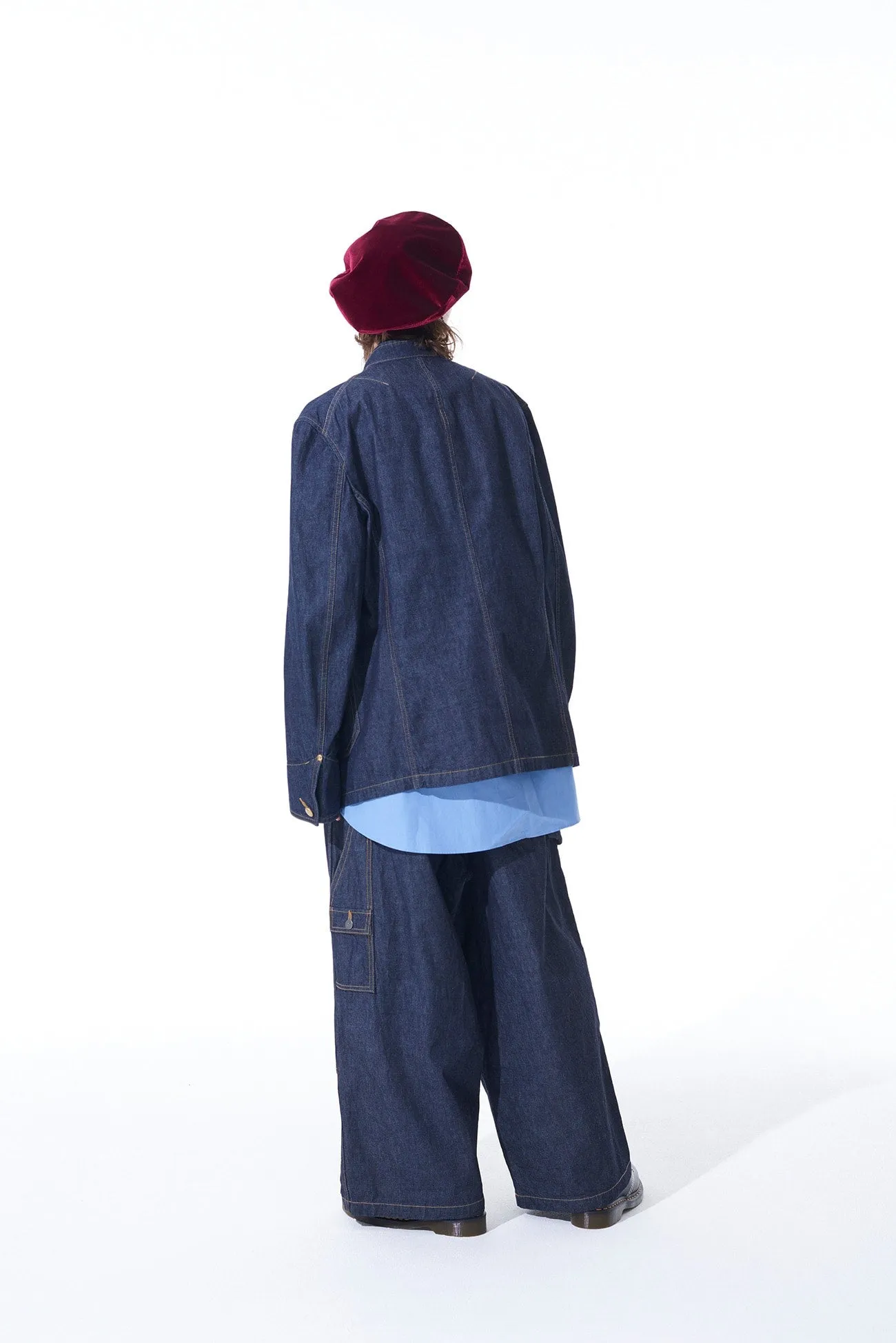 10 OZ DENIM STAND COLLAR COVERALLS JACKET sold by Yohji Yamamoto product image thumbnail 4