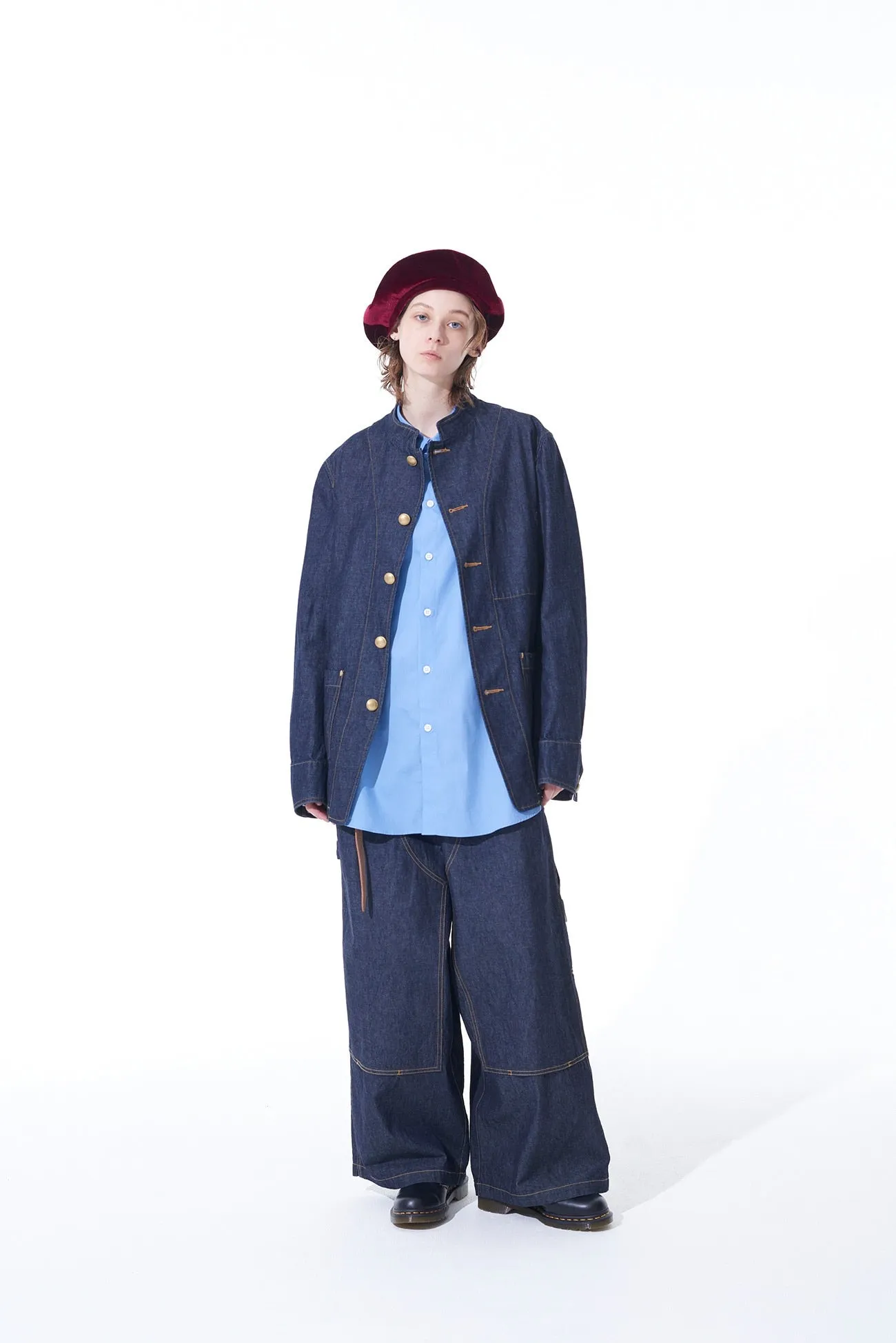 10 OZ DENIM STAND COLLAR COVERALLS JACKET sold by Yohji Yamamoto product image thumbnail 2