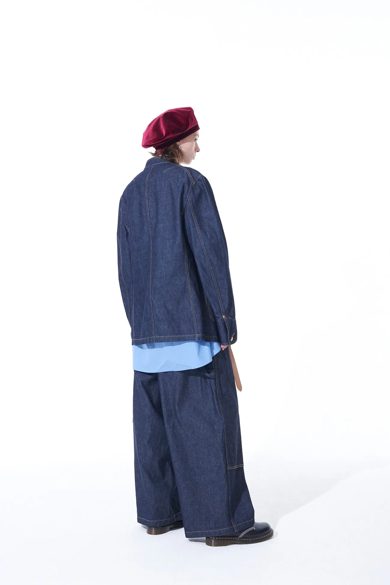 10 OZ DENIM STAND COLLAR COVERALLS JACKET sold by Yohji Yamamoto product image thumbnail 5