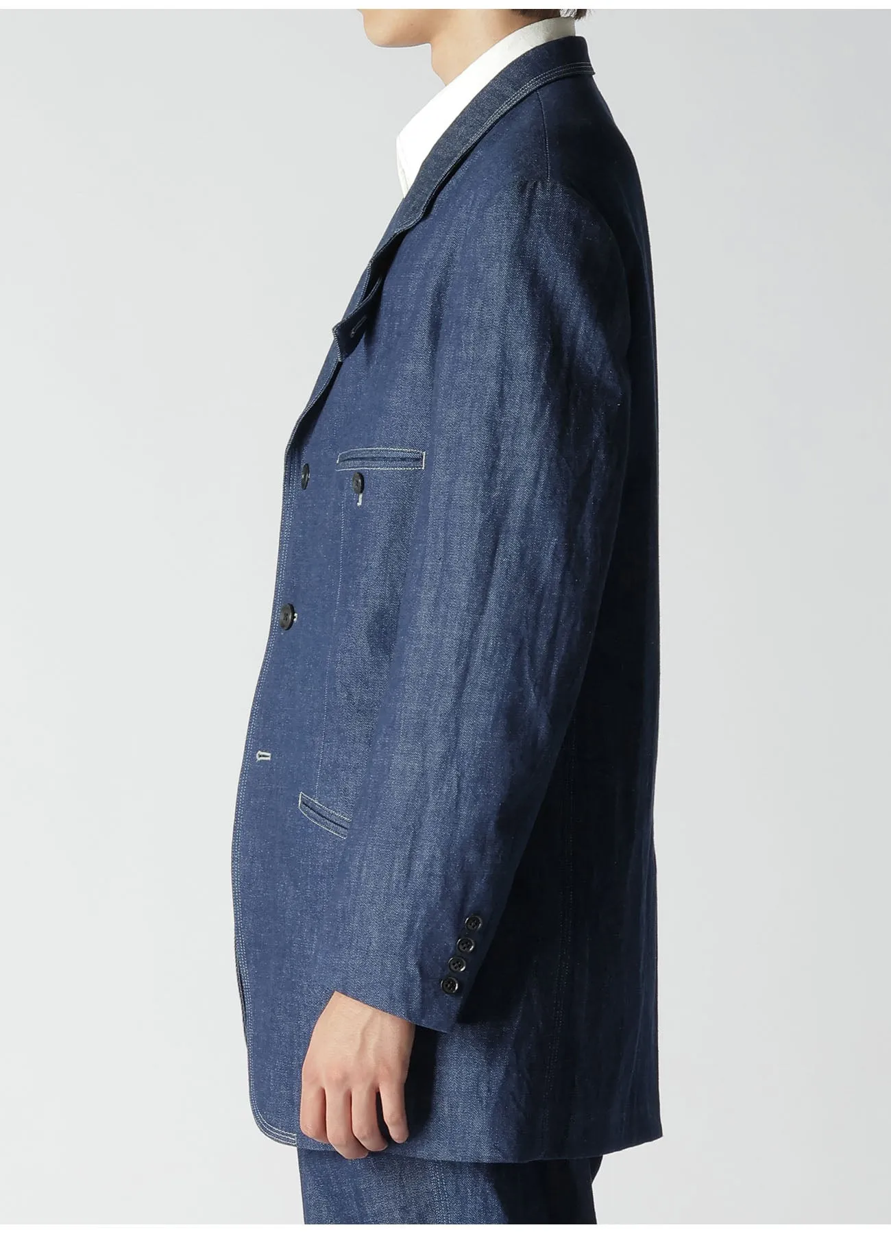 11oz BLUE DENIM TRIPLE STITCH JACKET sold by Yohji Yamamoto product image thumbnail 4