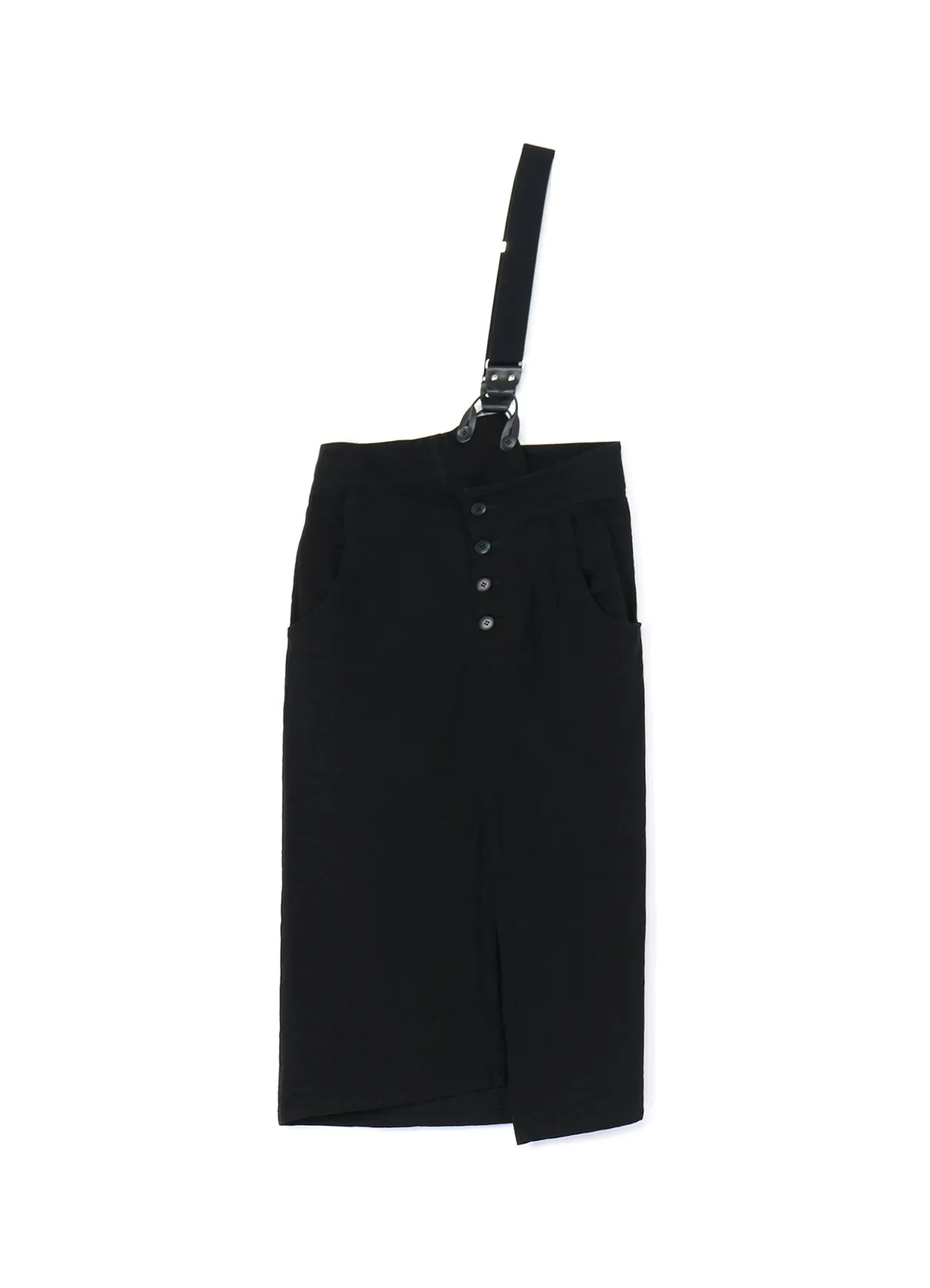 10 OZ DENIM TWIST SKIRT WITH SUSPENDERS sold by Yohji Yamamoto