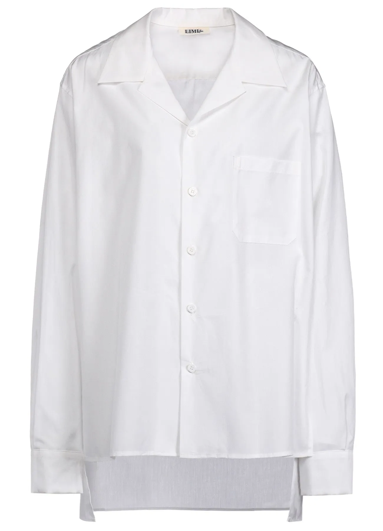 100/2 BROAD COTTON OPEN COLLAR SHIRT sold by Yohji Yamamoto product image thumbnail 2