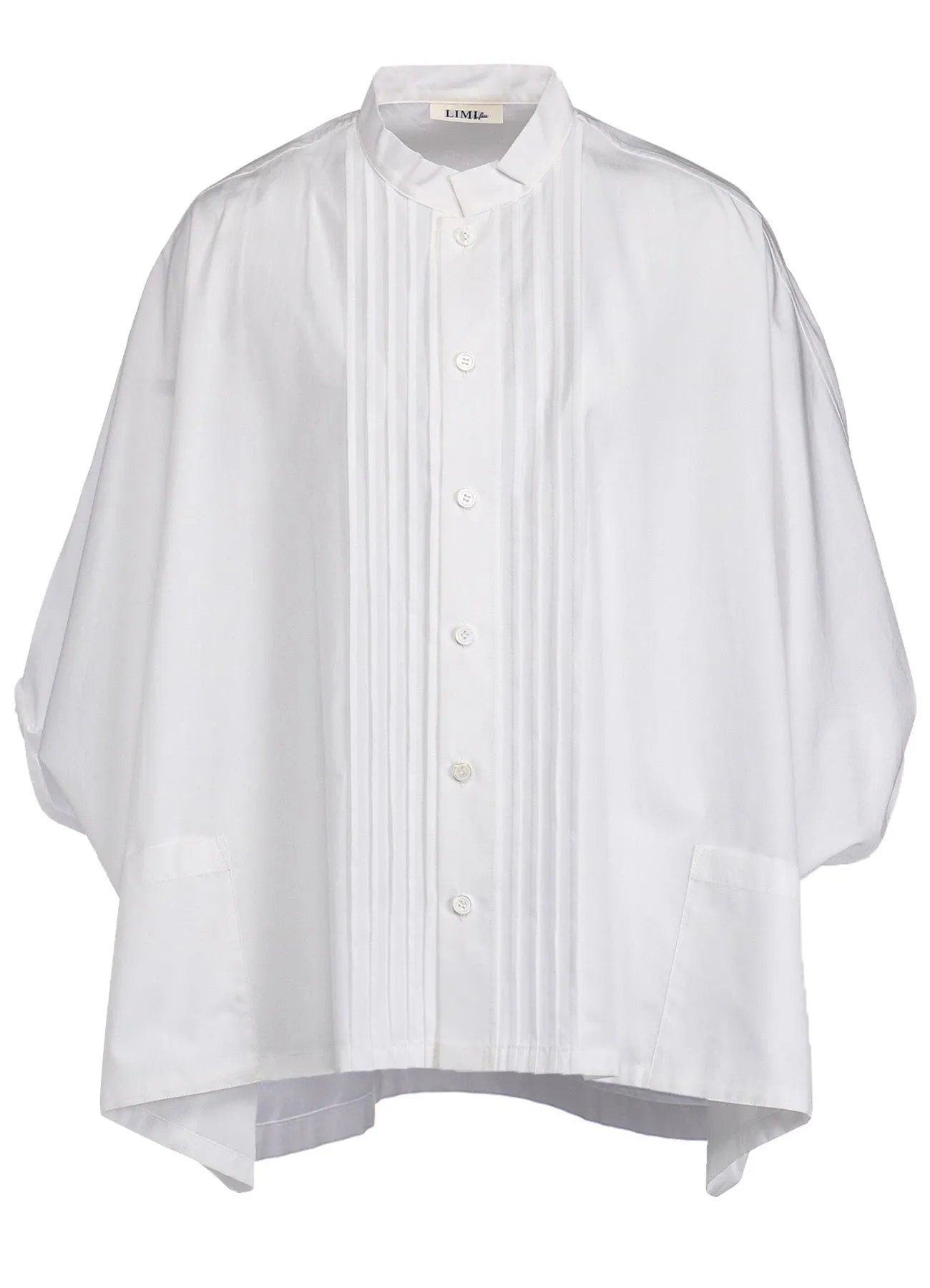 100/2 BROAD COTTON PIN TUCK BIG SHIRT sold by Yohji Yamamoto product image thumbnail 2
