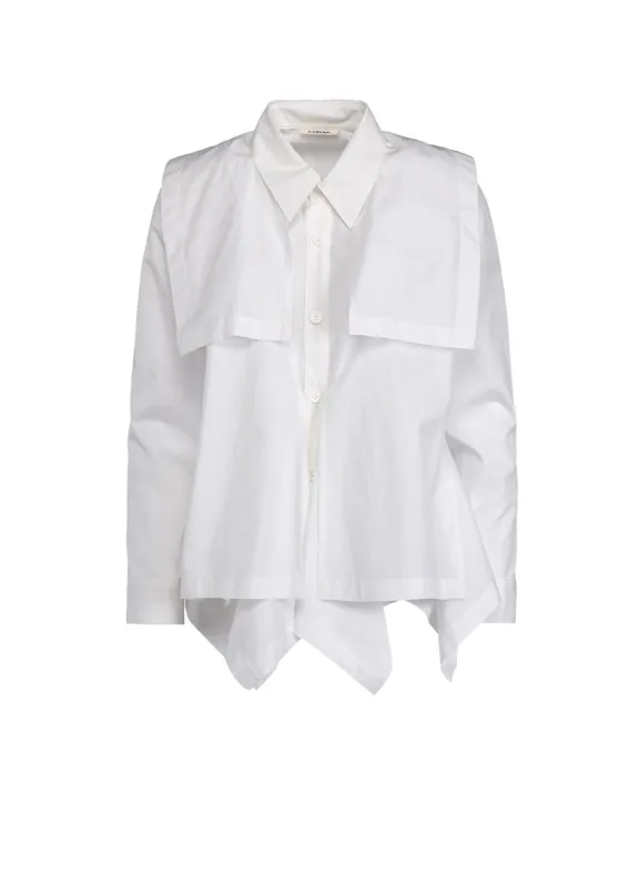 100/2 BROAD COTTON SQUARE HEM LINE SHIRT made by Yohji Yamamoto