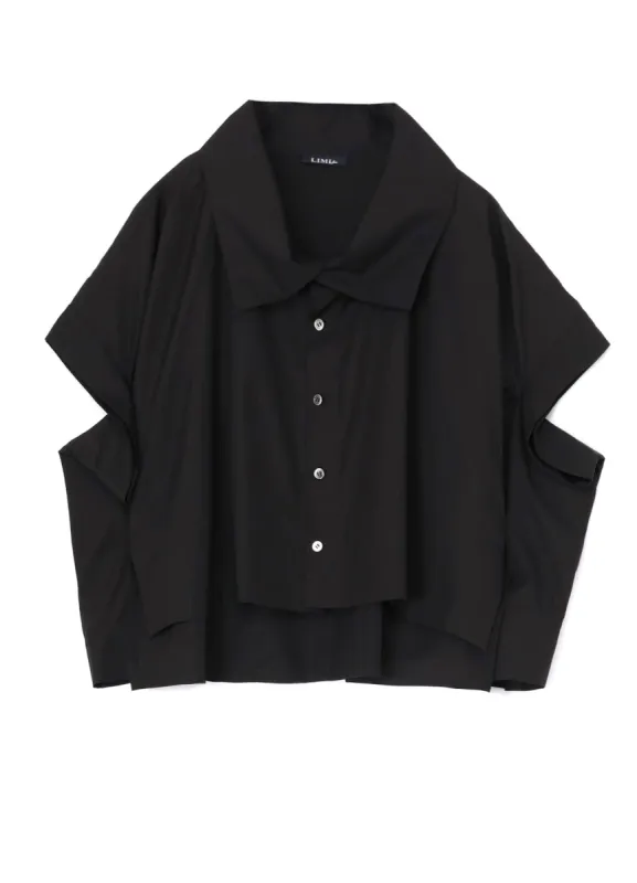 100/2 BROAD COTTON ELBOW SLIT SHIRT made by Yohji Yamamoto