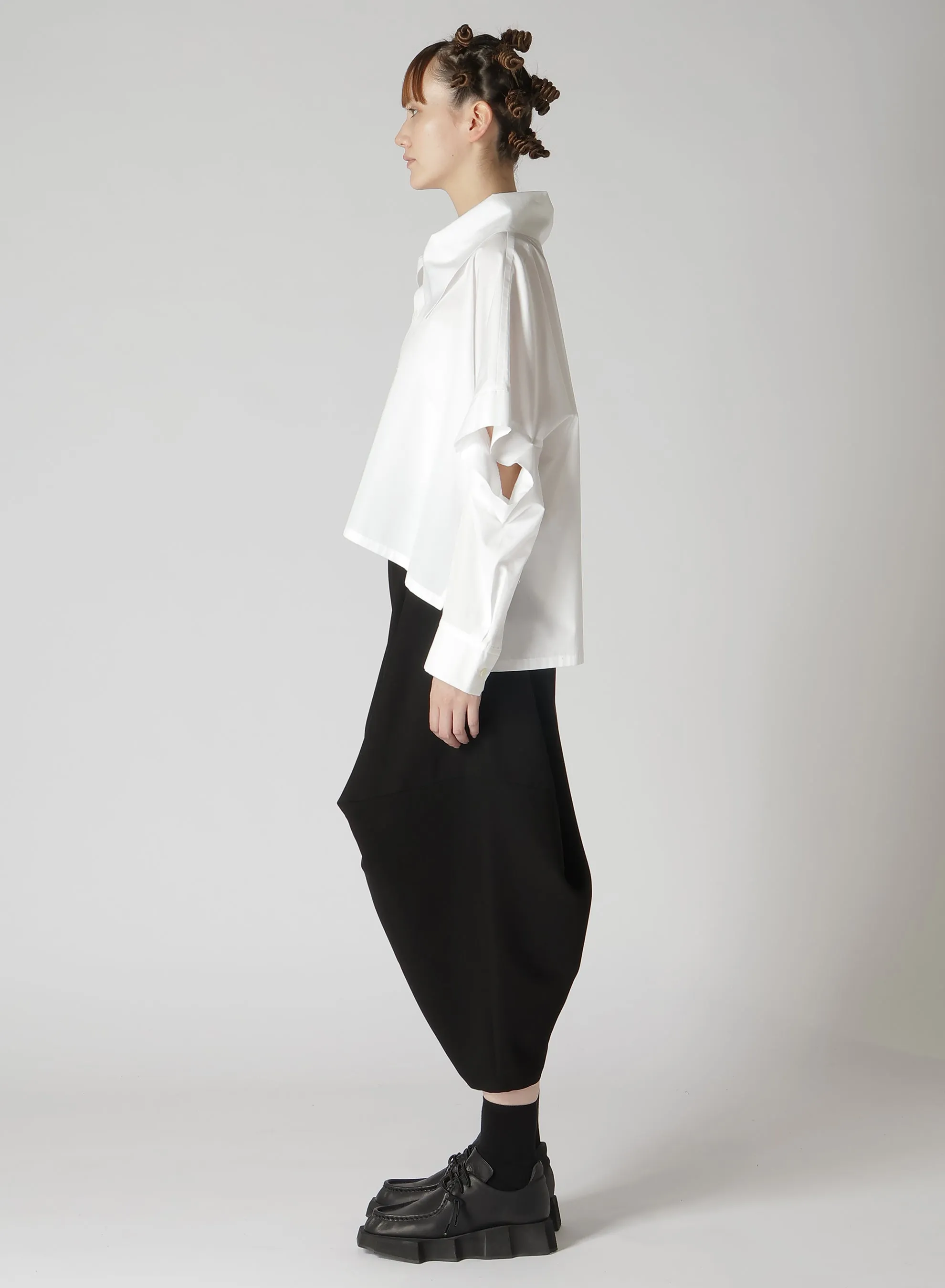 100/2 BROAD COTTON ELBOW SLIT SHIRT sold by Yohji Yamamoto product image thumbnail 5
