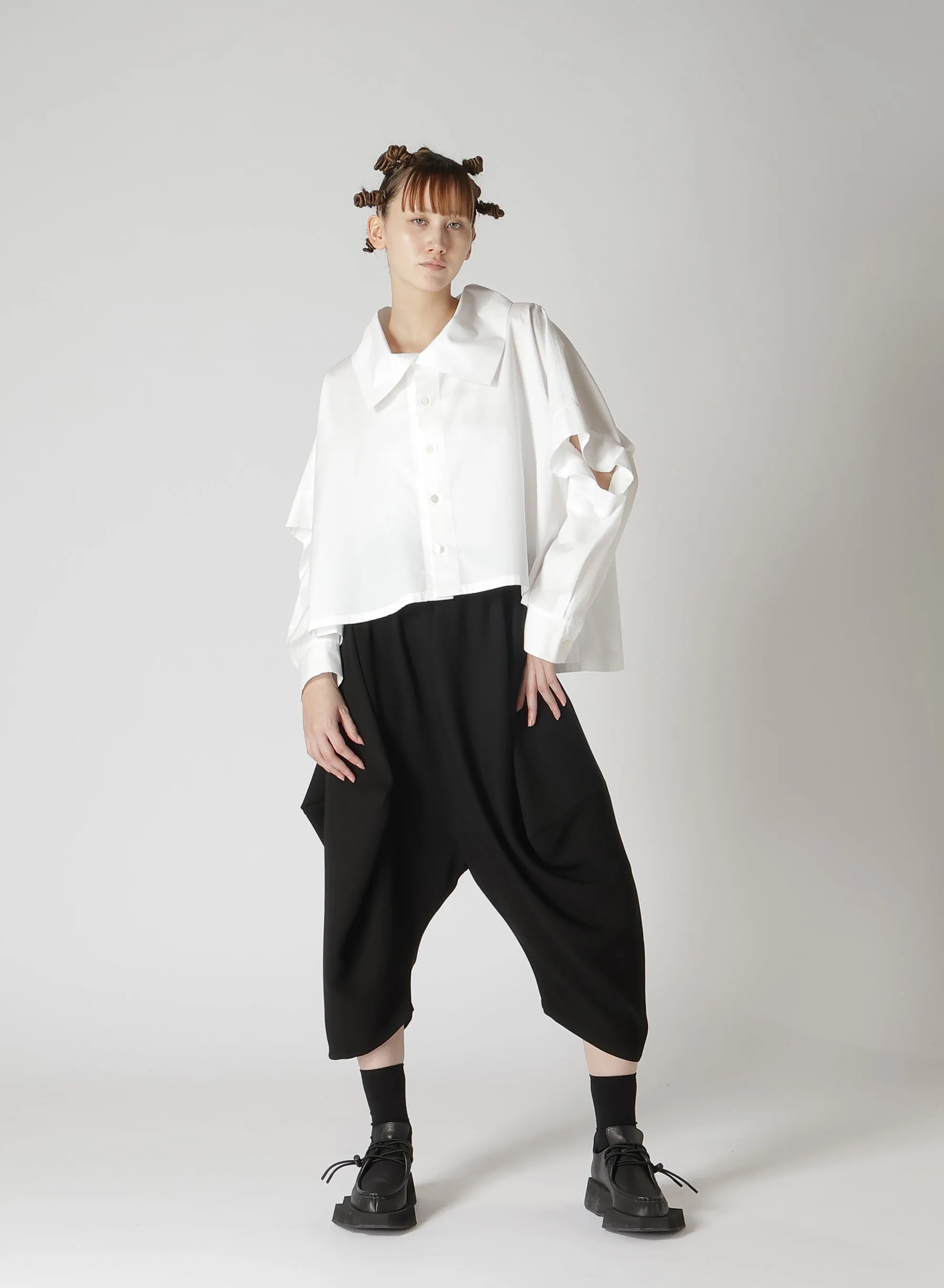 100/2 BROAD COTTON ELBOW SLIT SHIRT sold by Yohji Yamamoto product image thumbnail 4