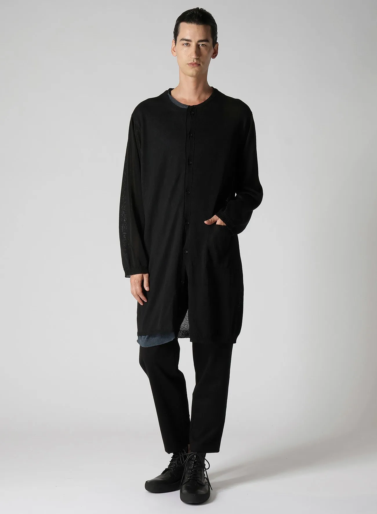 14-GAUGE LAYERED CARDIGAN sold by Yohji Yamamoto product image thumbnail 3