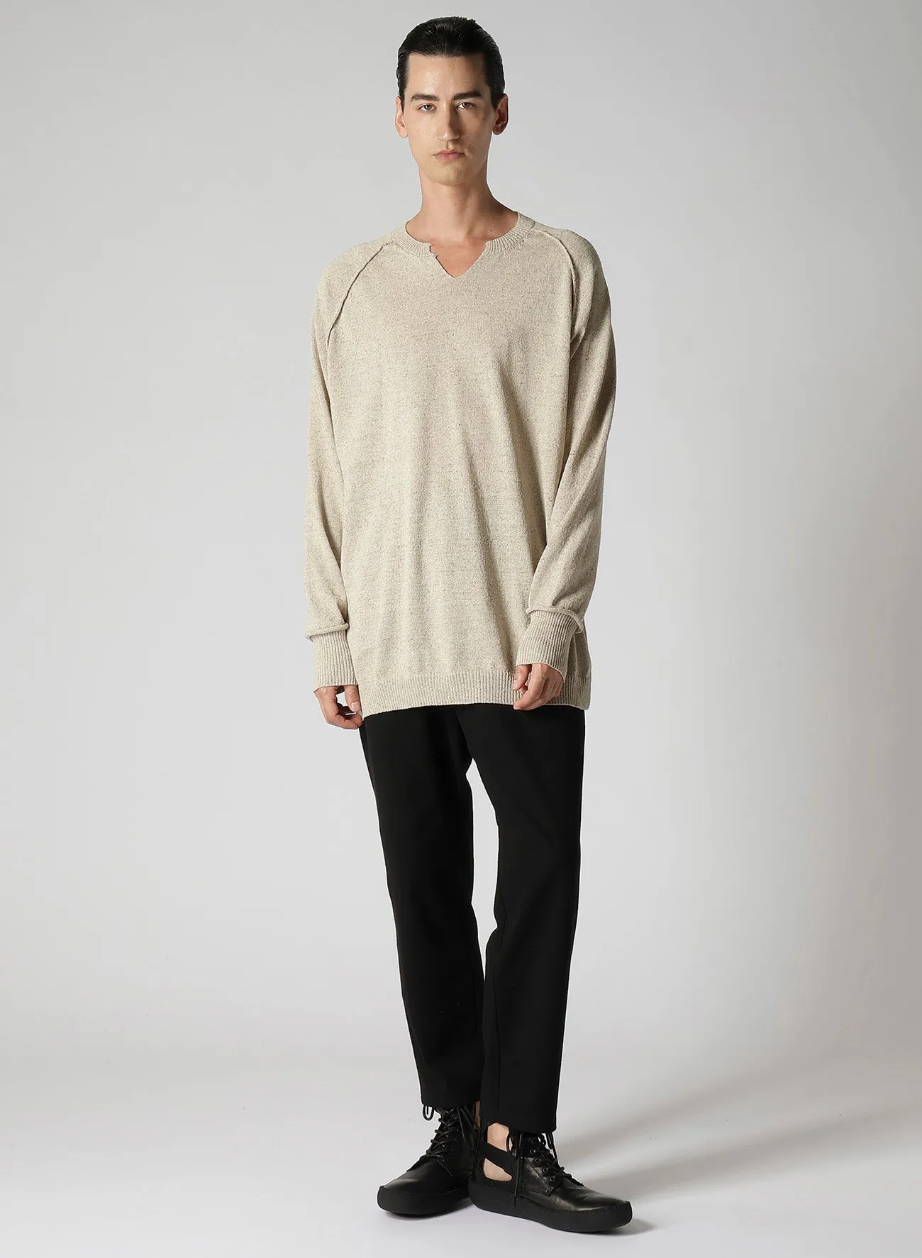 10G JERSEY STITCH COLLAR SLIT LONG SLEEVE sold by Yohji Yamamoto product image thumbnail 3