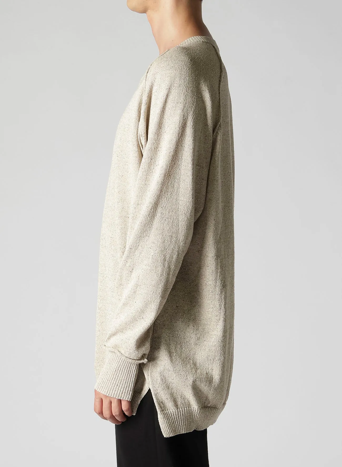 10G JERSEY STITCH COLLAR SLIT LONG SLEEVE sold by Yohji Yamamoto product image thumbnail 4