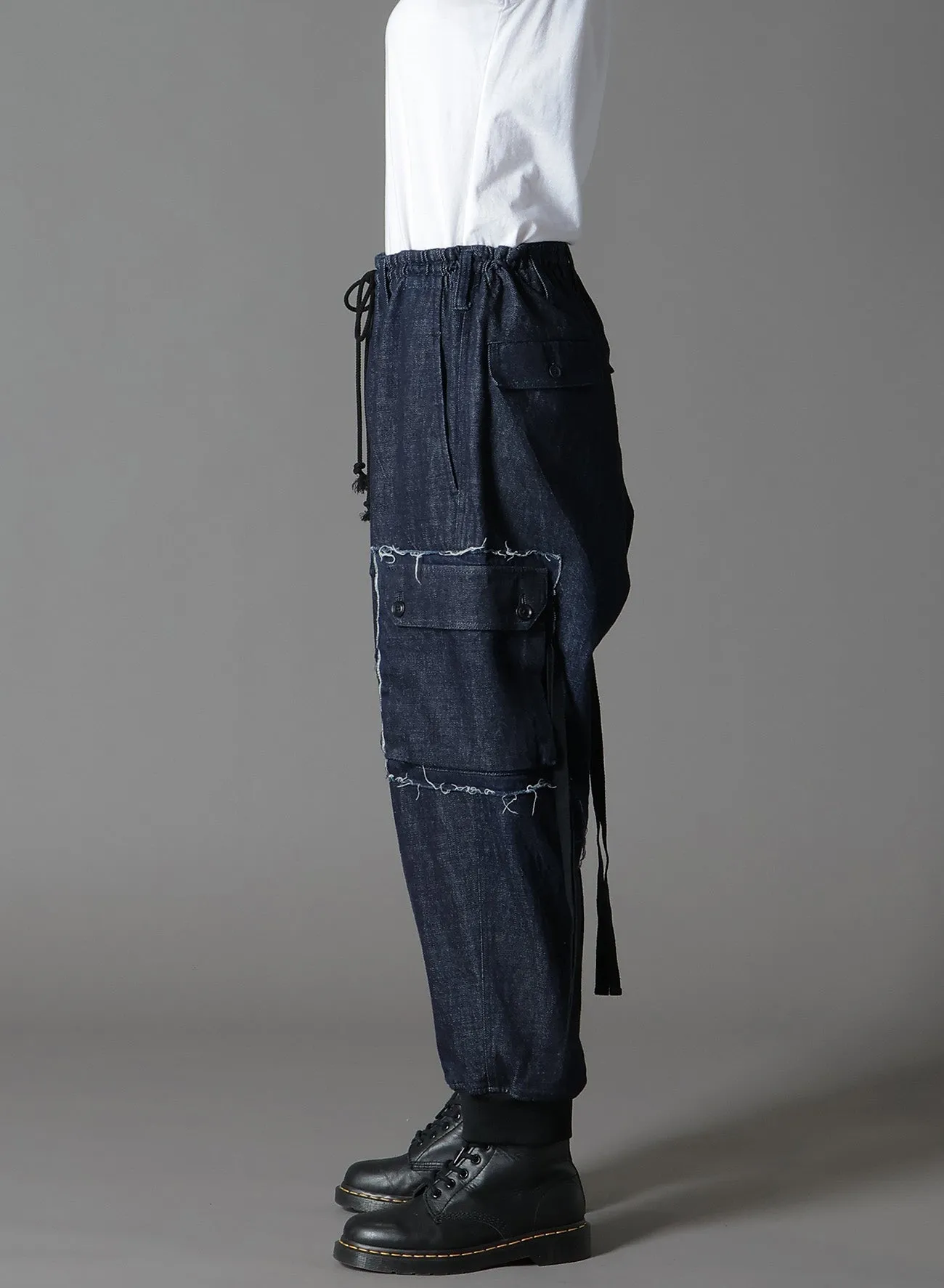 12OZ DENIM RIBBED HEM CARGO PANTS sold by Yohji Yamamoto product image thumbnail 5