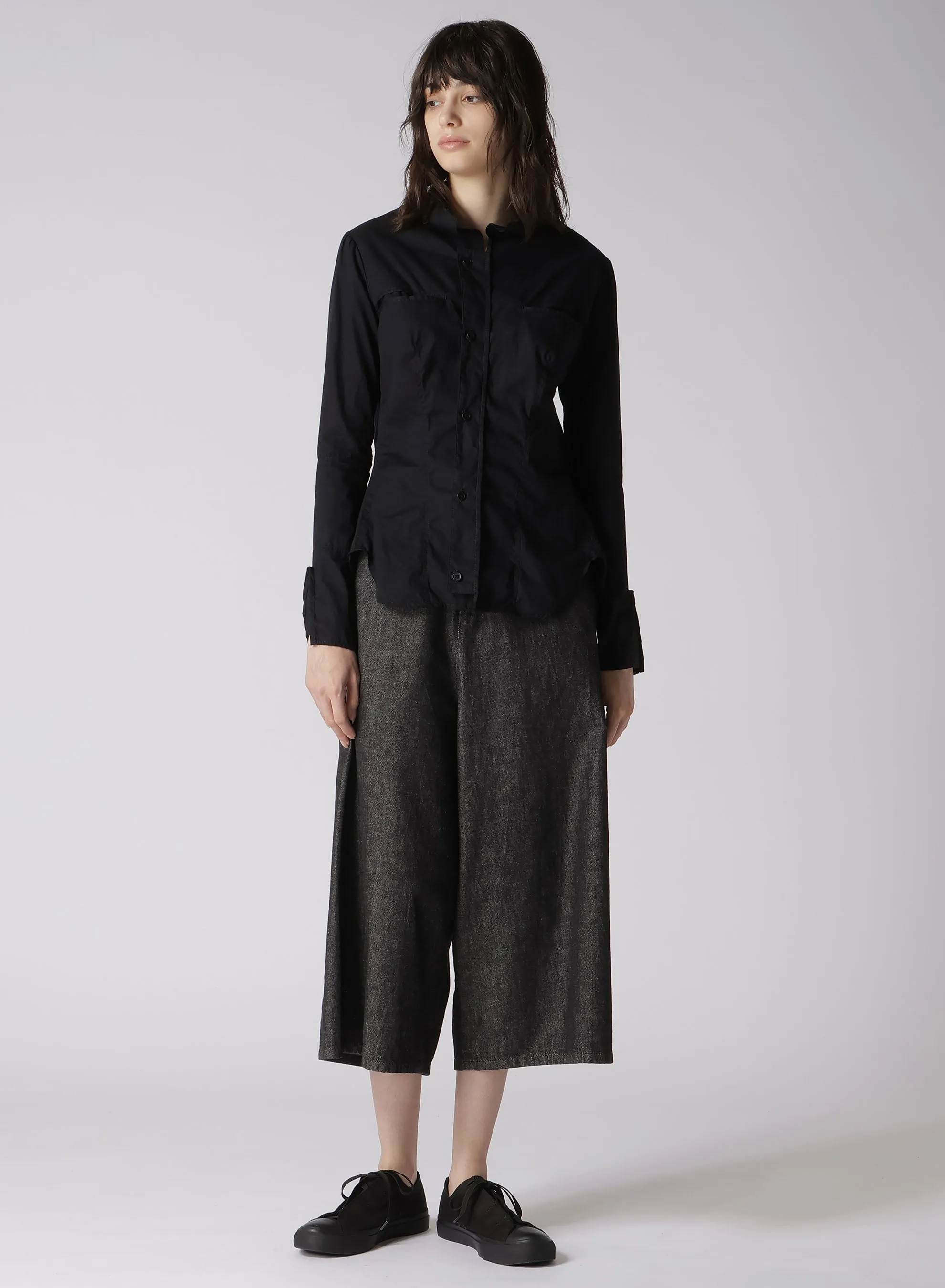 10OZ UNEVEN YARN DENIM CROPPED WIDE PANTS sold by Yohji Yamamoto product image thumbnail 3