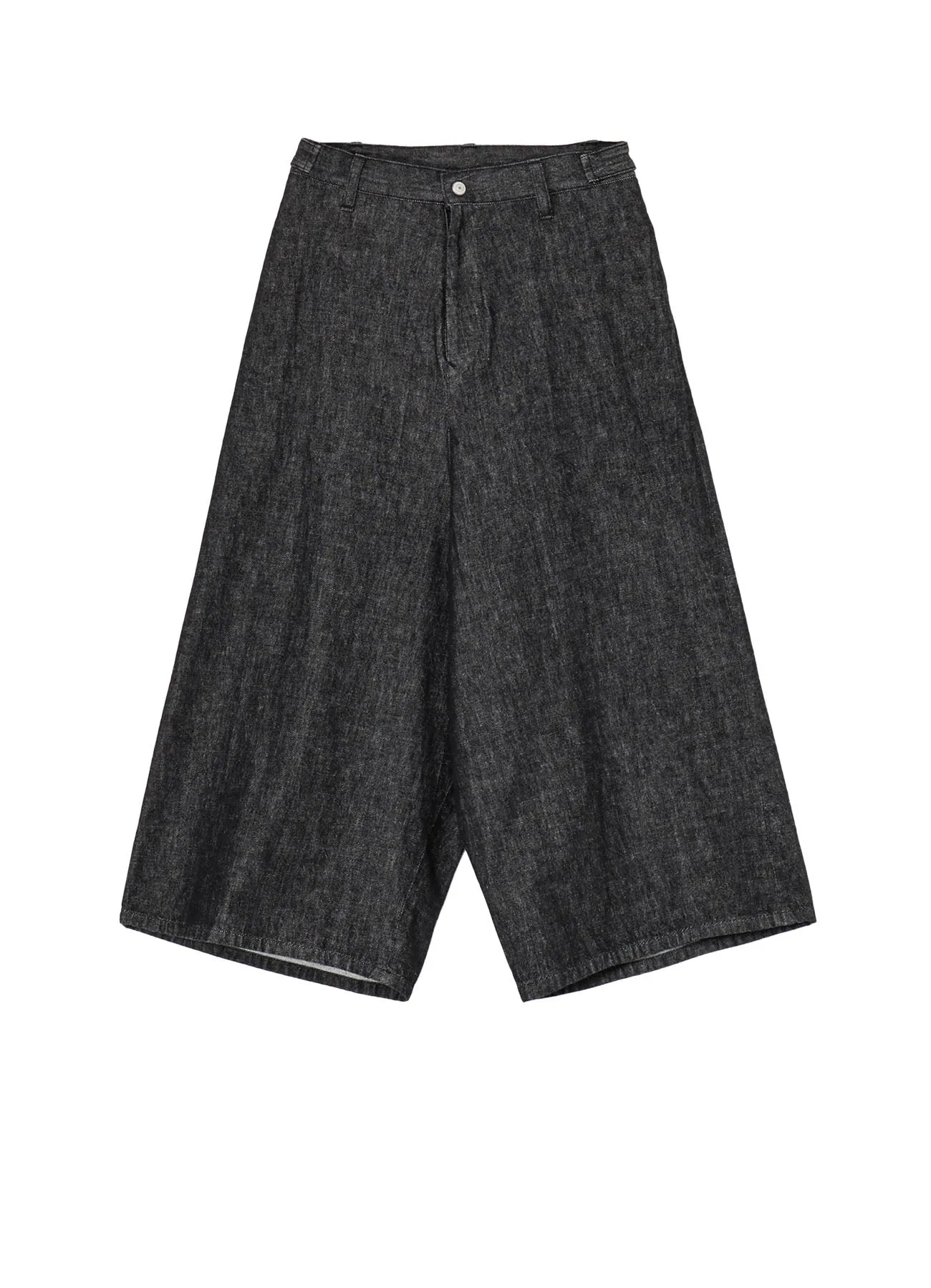 10OZ UNEVEN YARN DENIM CROPPED WIDE PANTS sold by Yohji Yamamoto