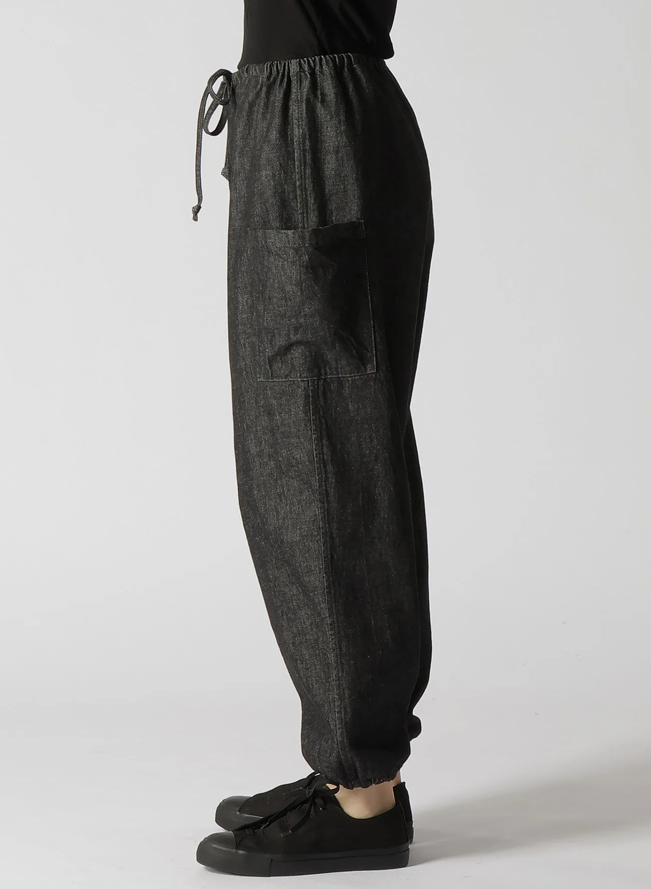10OZ UNEVEN YARN DENIM RELEXED FIT PANTS sold by Yohji Yamamoto product image thumbnail 4