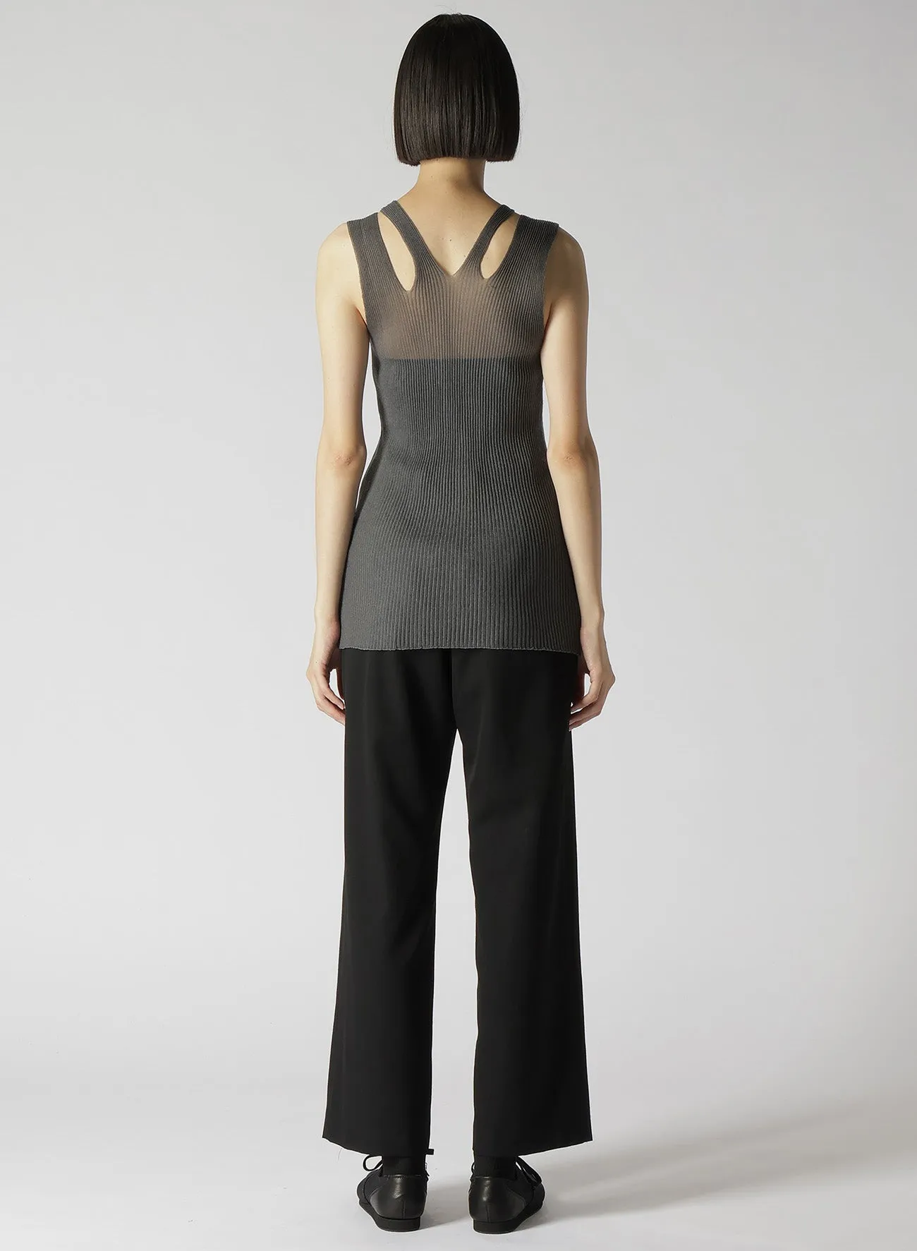 12G 3*3 RIB collections SLEEVELESS TOP A sold by Yohji Yamamoto product image thumbnail 5