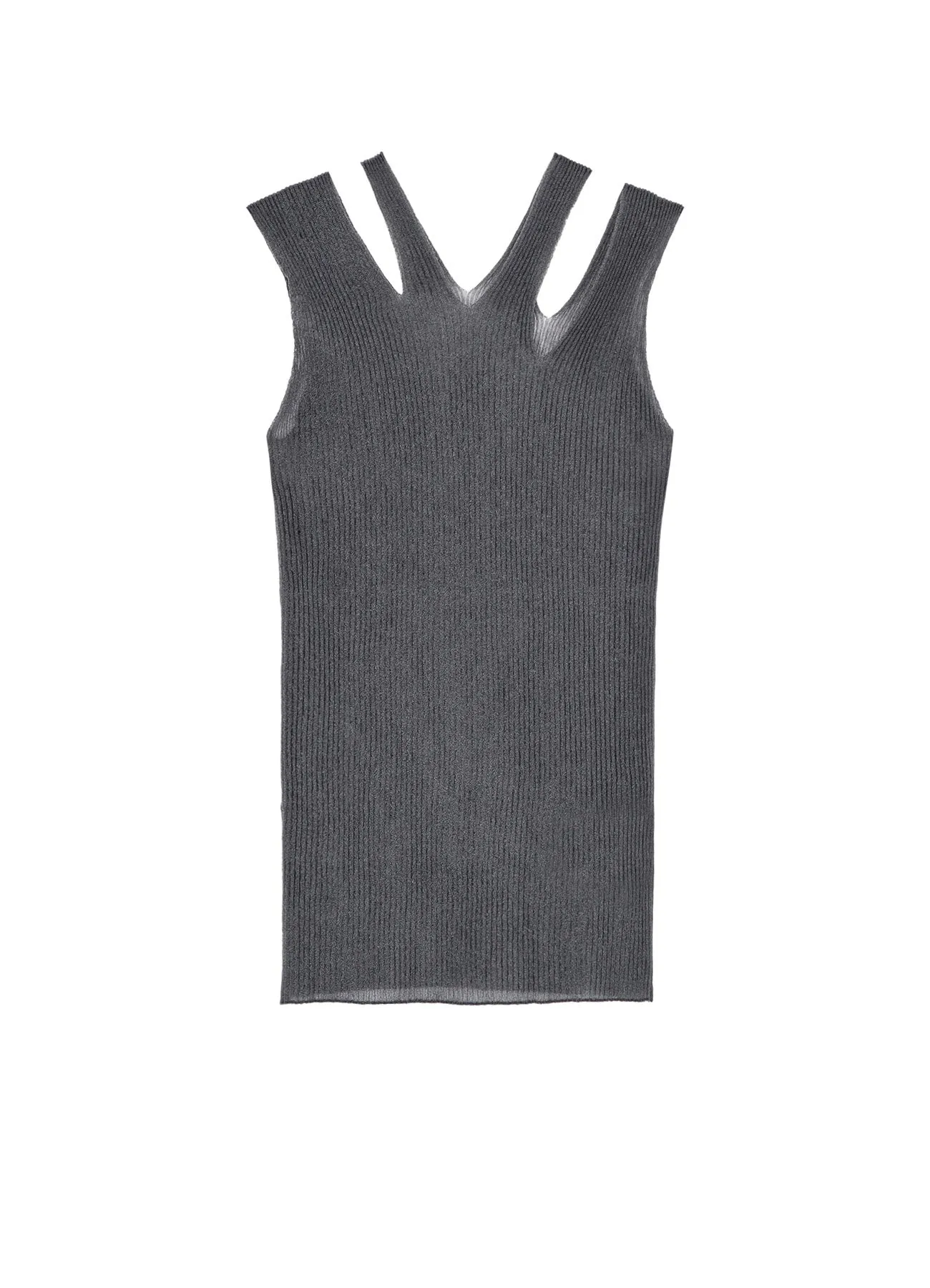 12G 3*3 RIB collections SLEEVELESS TOP A sold by Yohji Yamamoto