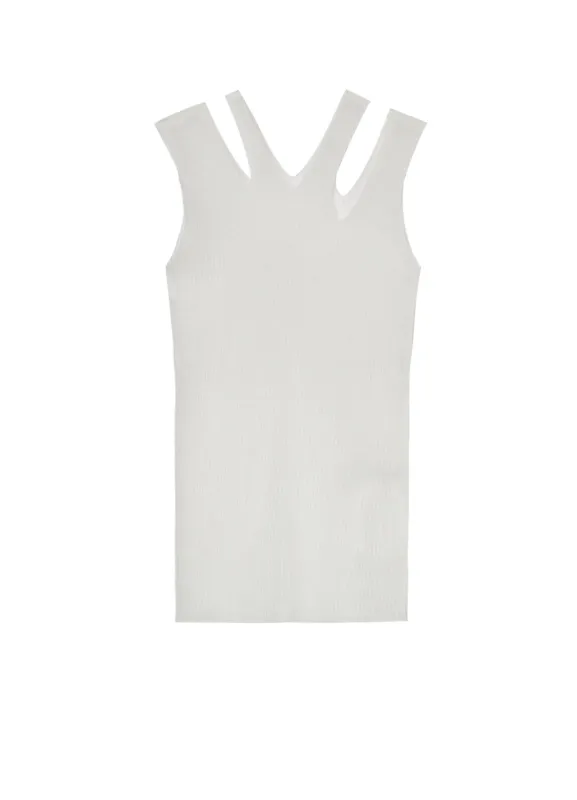 12G 3*3 RIB collections SLEEVELESS TOP A sold by Yohji Yamamoto