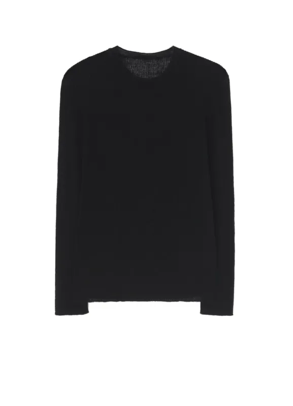 12G2P RIB ROUND NECK LONG SLV PULLOVER sold by Yohji Yamamoto