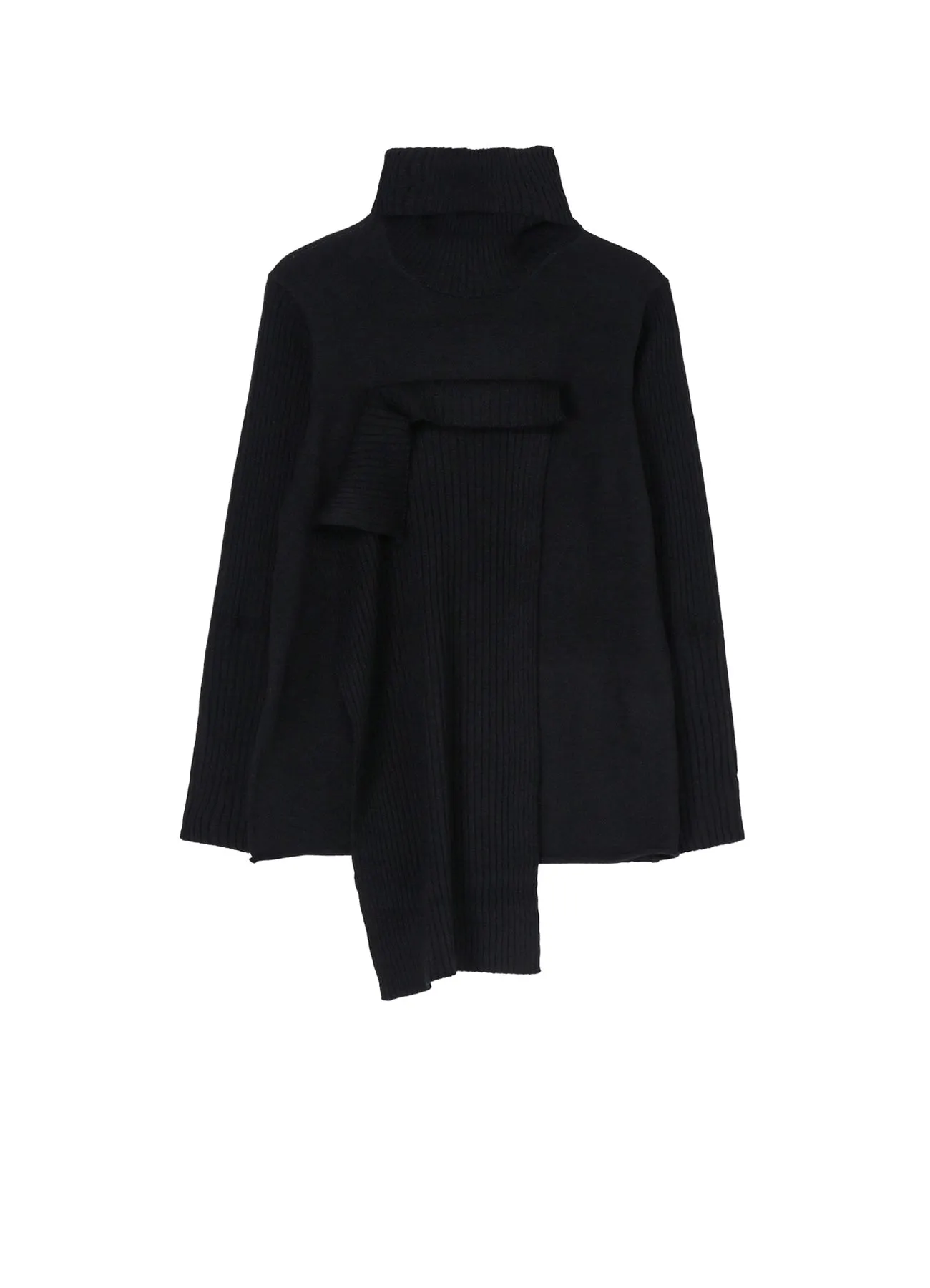 12G2P PLAIN RIB FRONT D CLOTH TURTLE NECK PO sold by Yohji Yamamoto