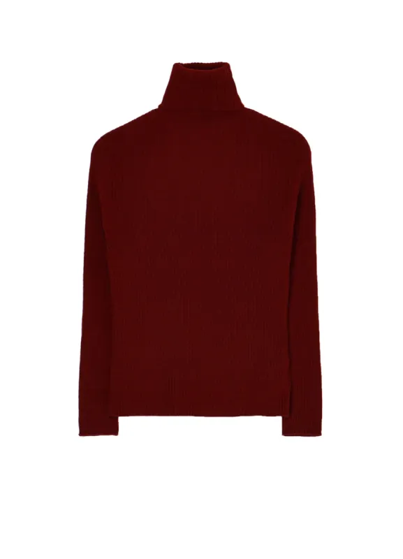 12G 3X3 RIB RIBBED TURTLE NECK PO sold by Yohji Yamamoto
