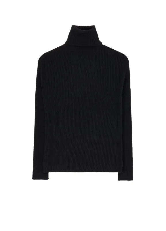 12G 3X3 RIB RIBBED TURTLE NECK PO sold by Yohji Yamamoto